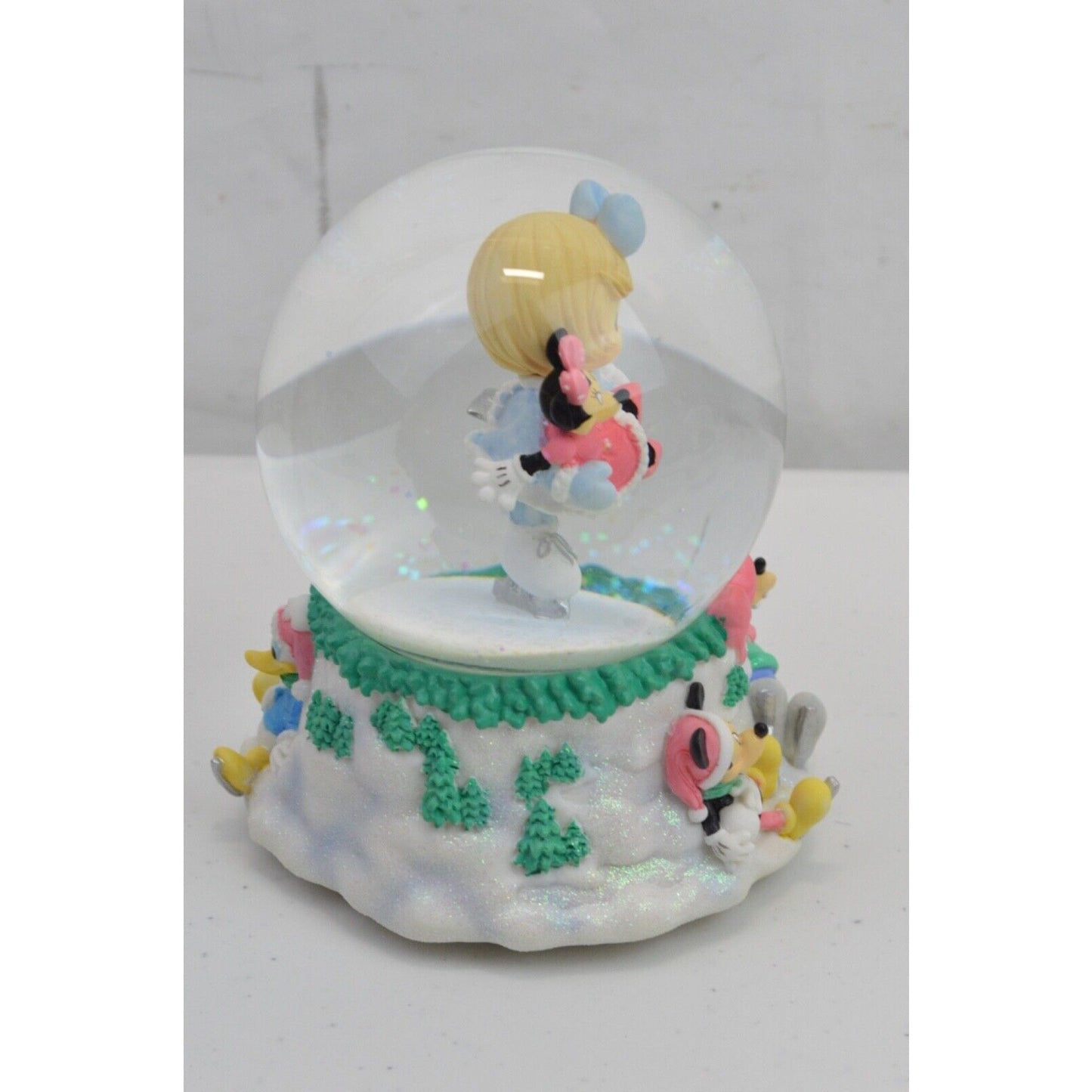 Disney Wind-up Musical Box Snow Globe Bundle Christmas Carol Mickey Minnie Mouse