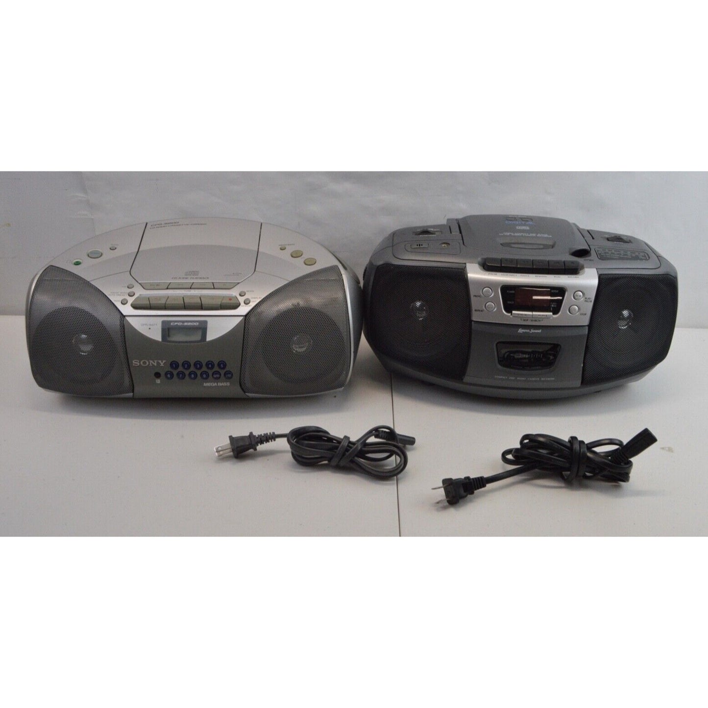 Lot 2X Boombox Lenoxx Sound CD-102 Sony CFD-S200 CD Radio Cassette PARTS REPAIR