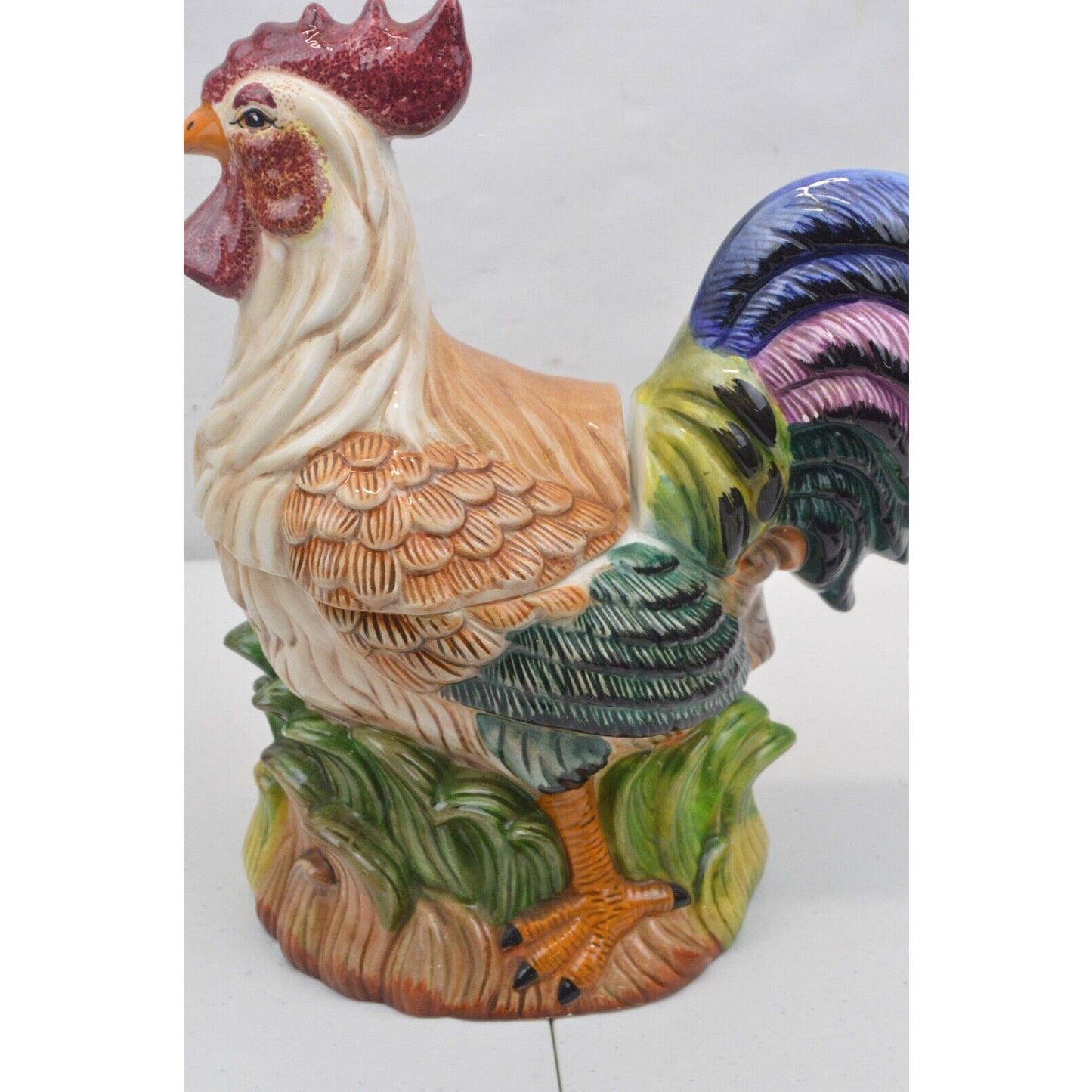 Set Of 2x Rooster 3D Ceramic Cookie Jar Canister HEARTLAND KITCHEN CREATIONS GKA