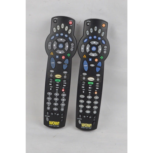 Lot Of x2 WOW Universal TV Remote Control Model 1056B01 Black