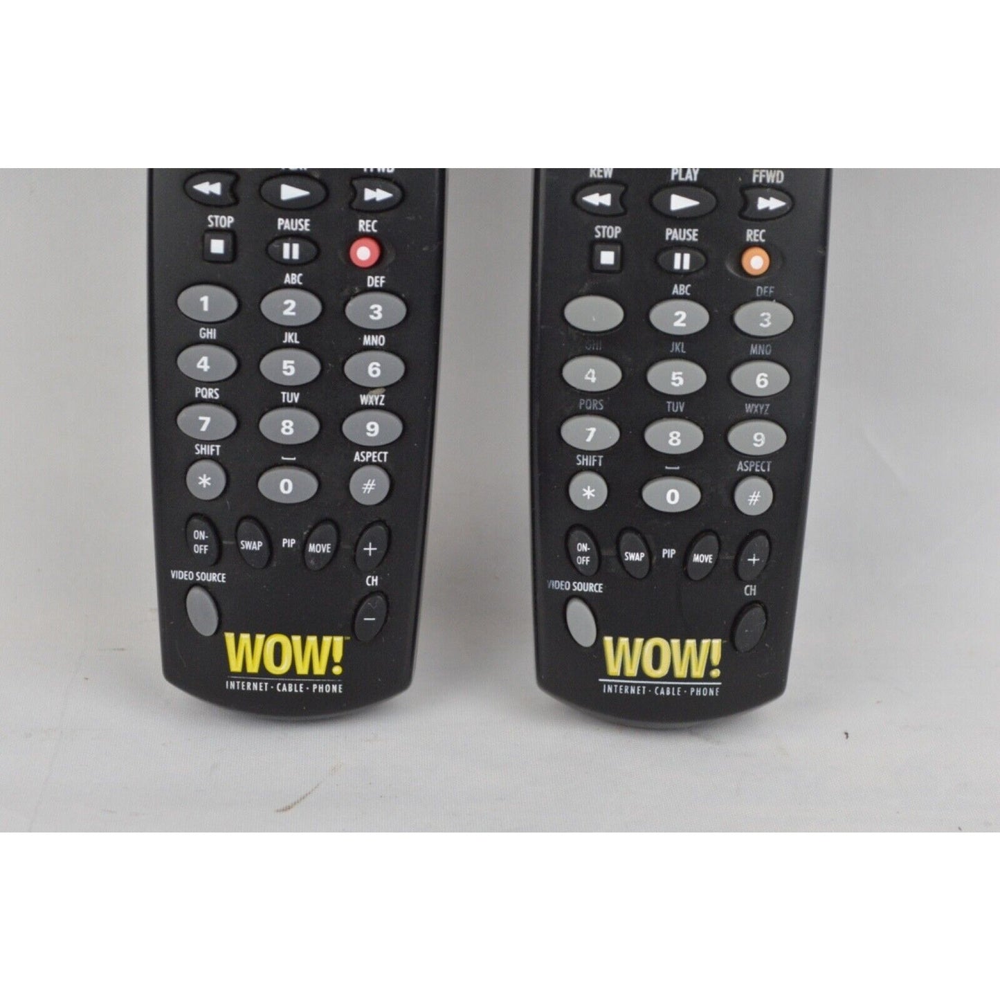 Lot Of x2 WOW Universal TV Remote Control Model 1056B01 Black