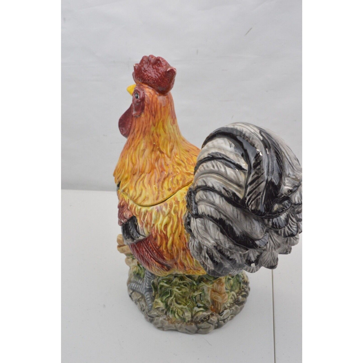 Set Of 2x Rooster 3D Ceramic Cookie Jar Canister HEARTLAND KITCHEN CREATIONS GKA