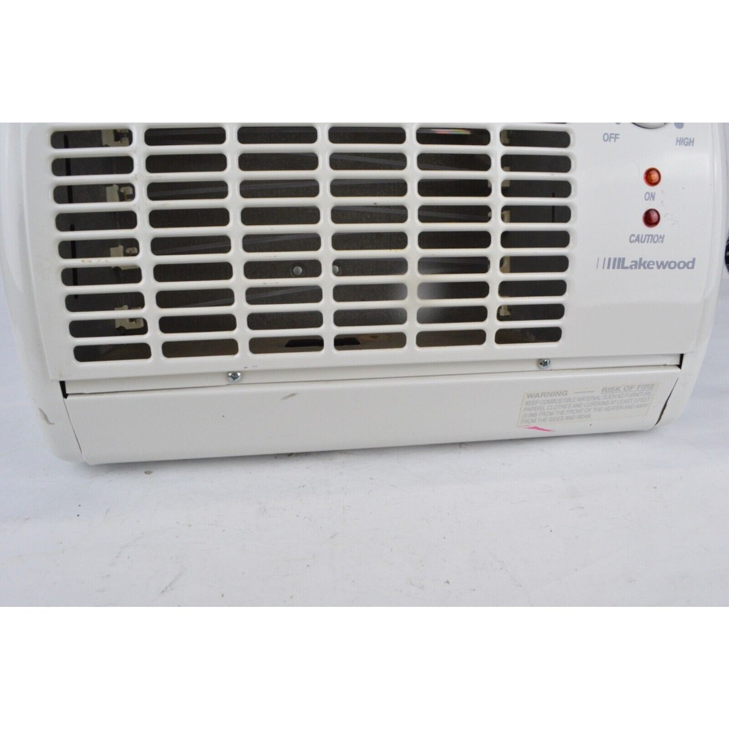 Lakewood Portable Electric Space Heater 205 White Radiant Fan Ribbon Element