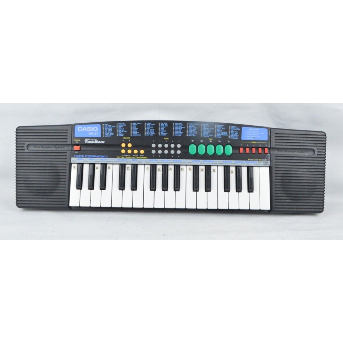 Casio SA-21 Electric Keyboard Portable 100 Sound Tone Bank Dual Speaker System