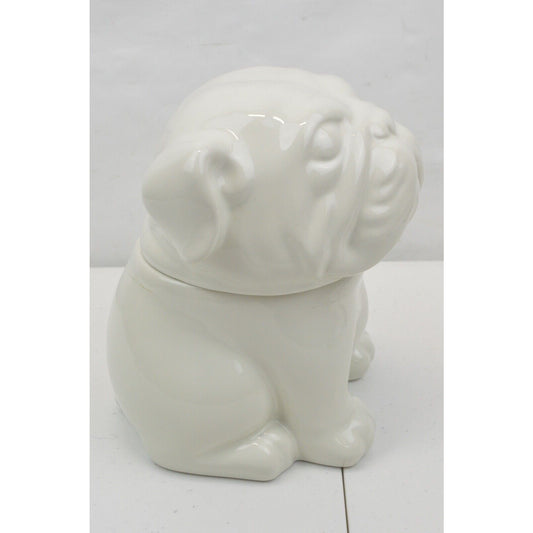 Threshold White English Bull Dog Ceramic Cookie Jar Treat Target Canister 3D