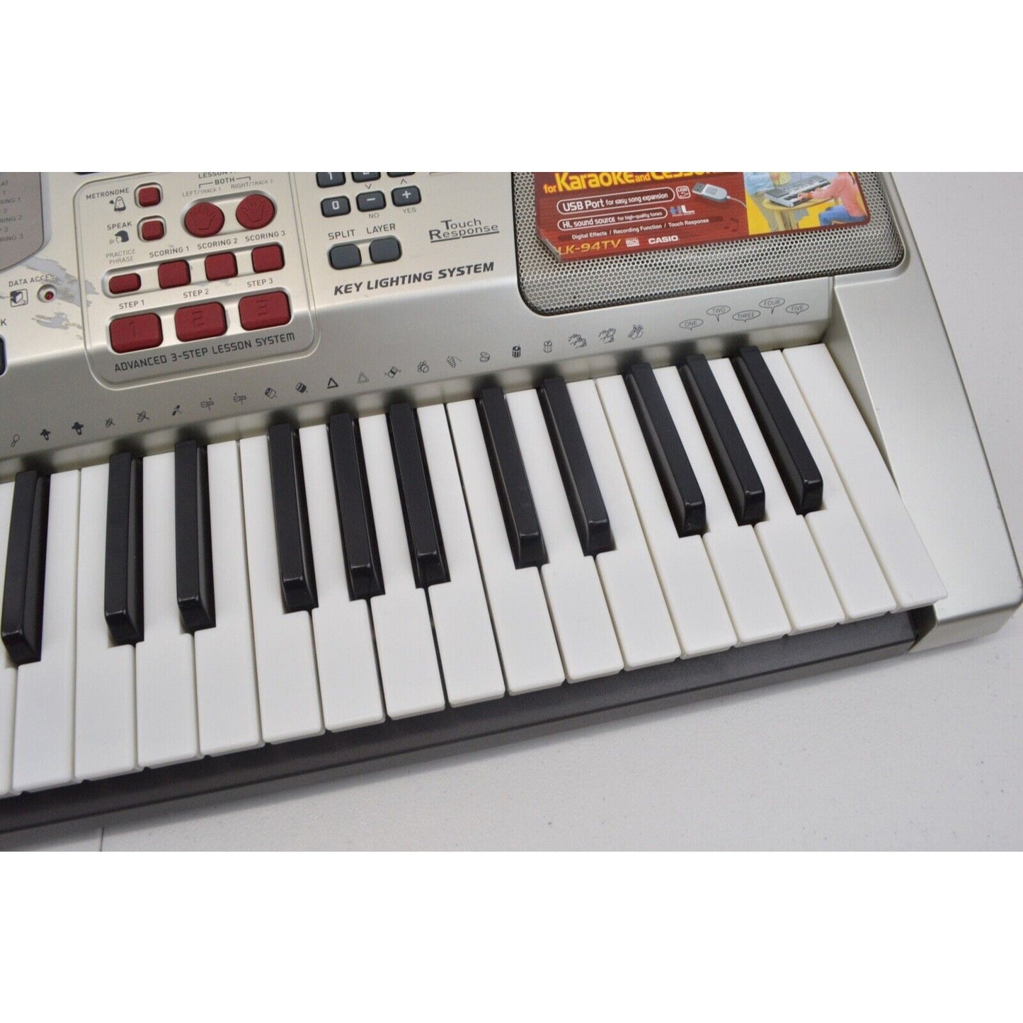 LK-94tv Casio Electric Piano Keyboard 61 Light Up Key Lesson TV Karaoke USB