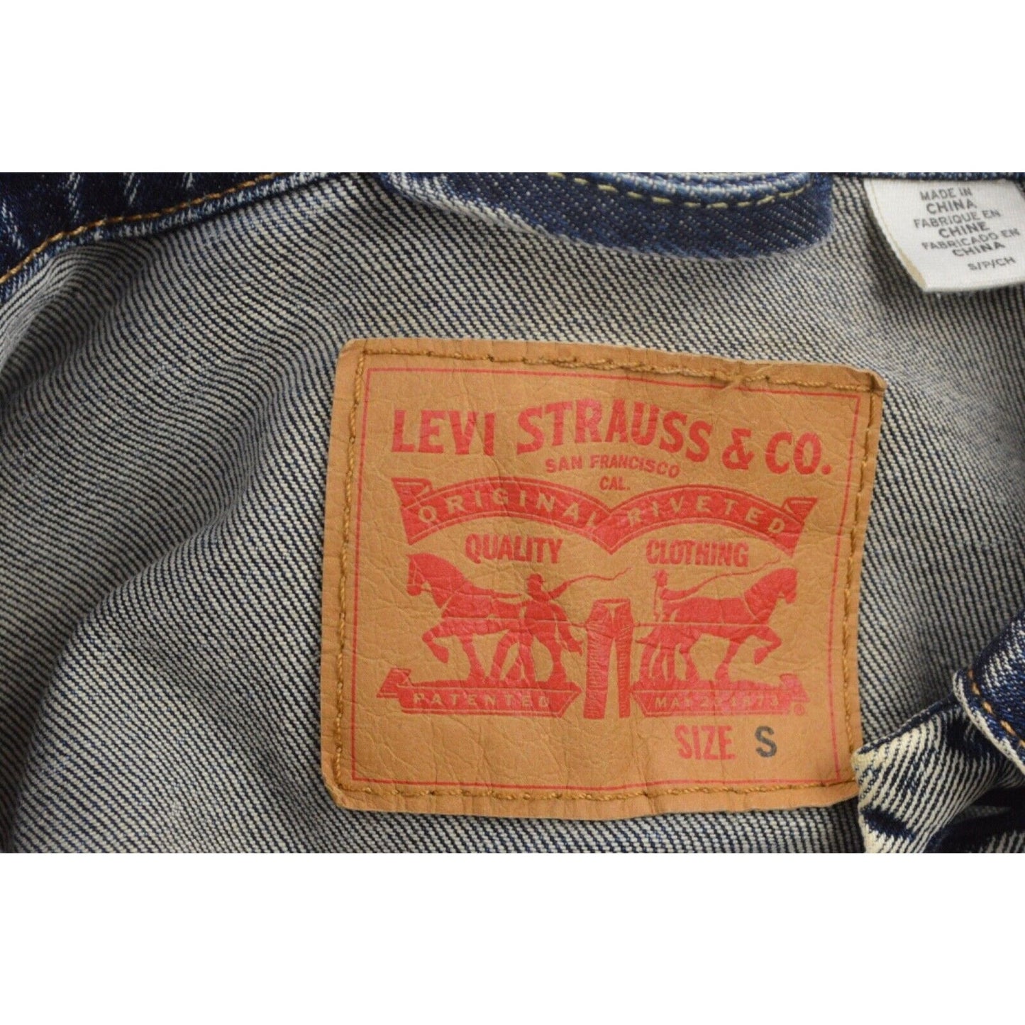 LEVIS STRAUSS TRUCKER JACKET ACID WASH MADE IN MEXICO VTG Y2K 90s MENs SZ XL