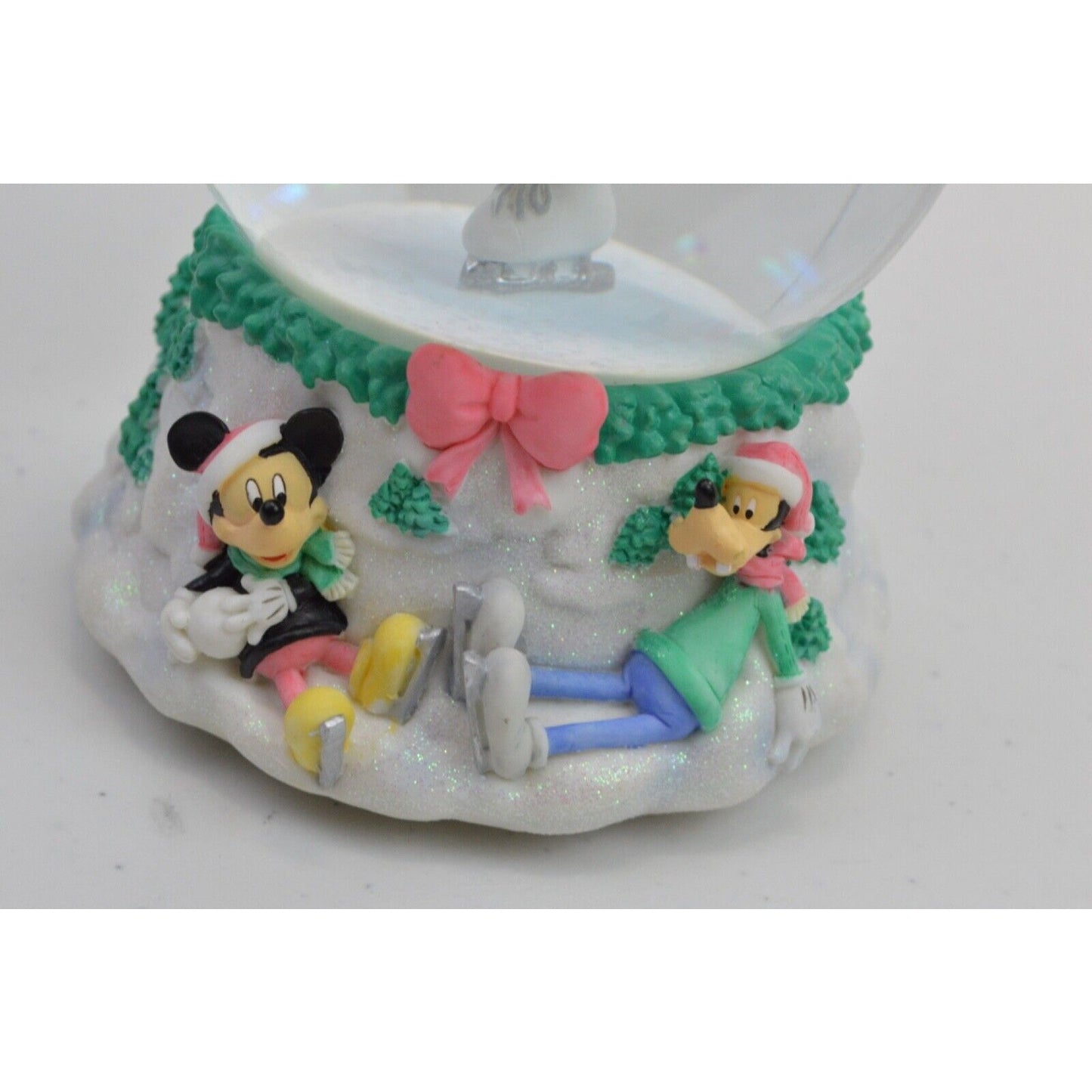 Disney Wind-up Musical Box Snow Globe Bundle Christmas Carol Mickey Minnie Mouse