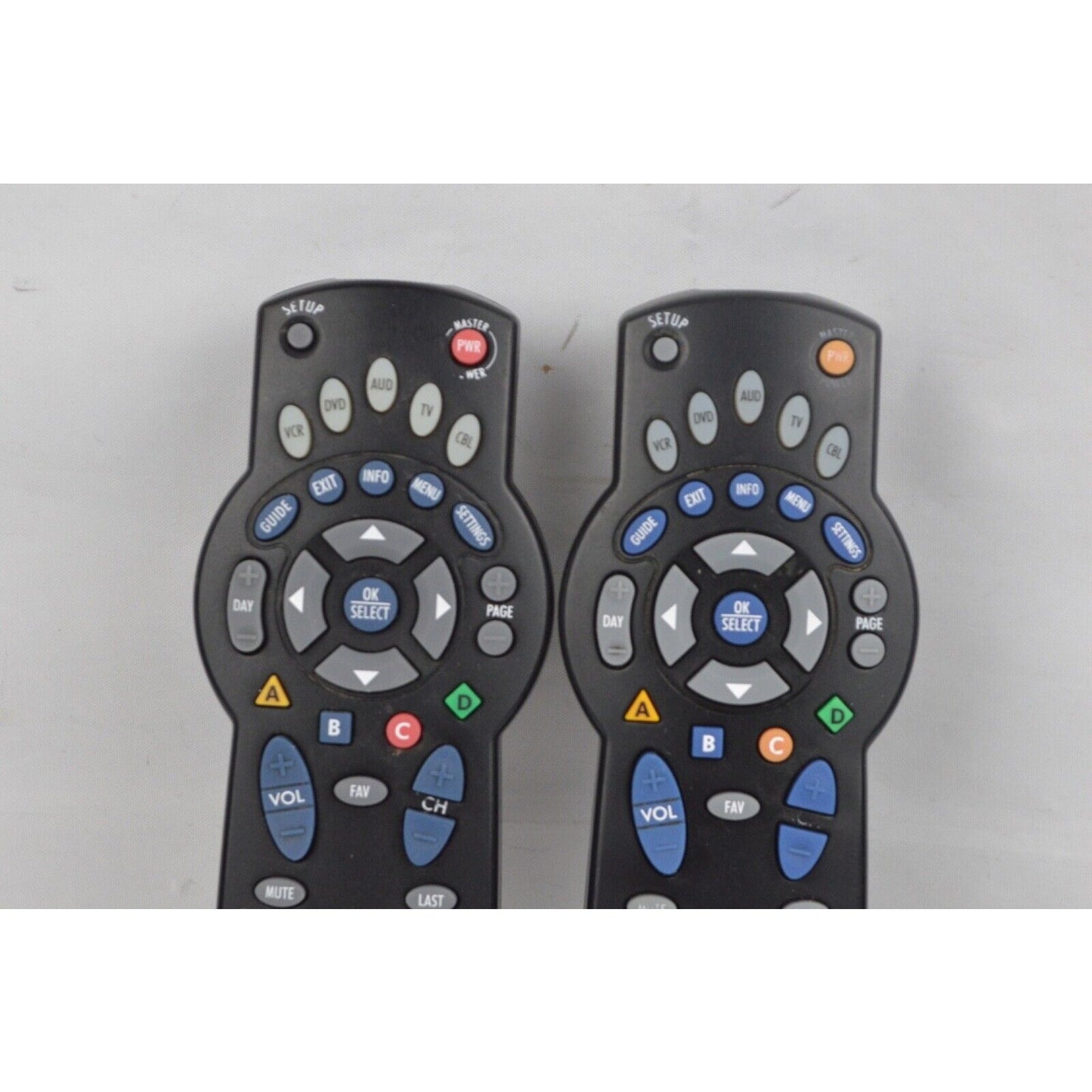 Lot Of x2 WOW Universal TV Remote Control Model 1056B01 Black