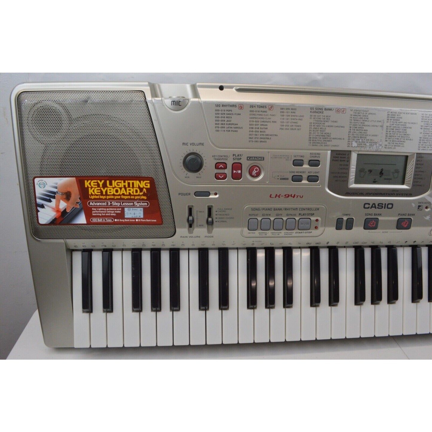 LK-94tv Casio Electric Piano Keyboard 61 Light Up Key Lesson TV Karaoke USB