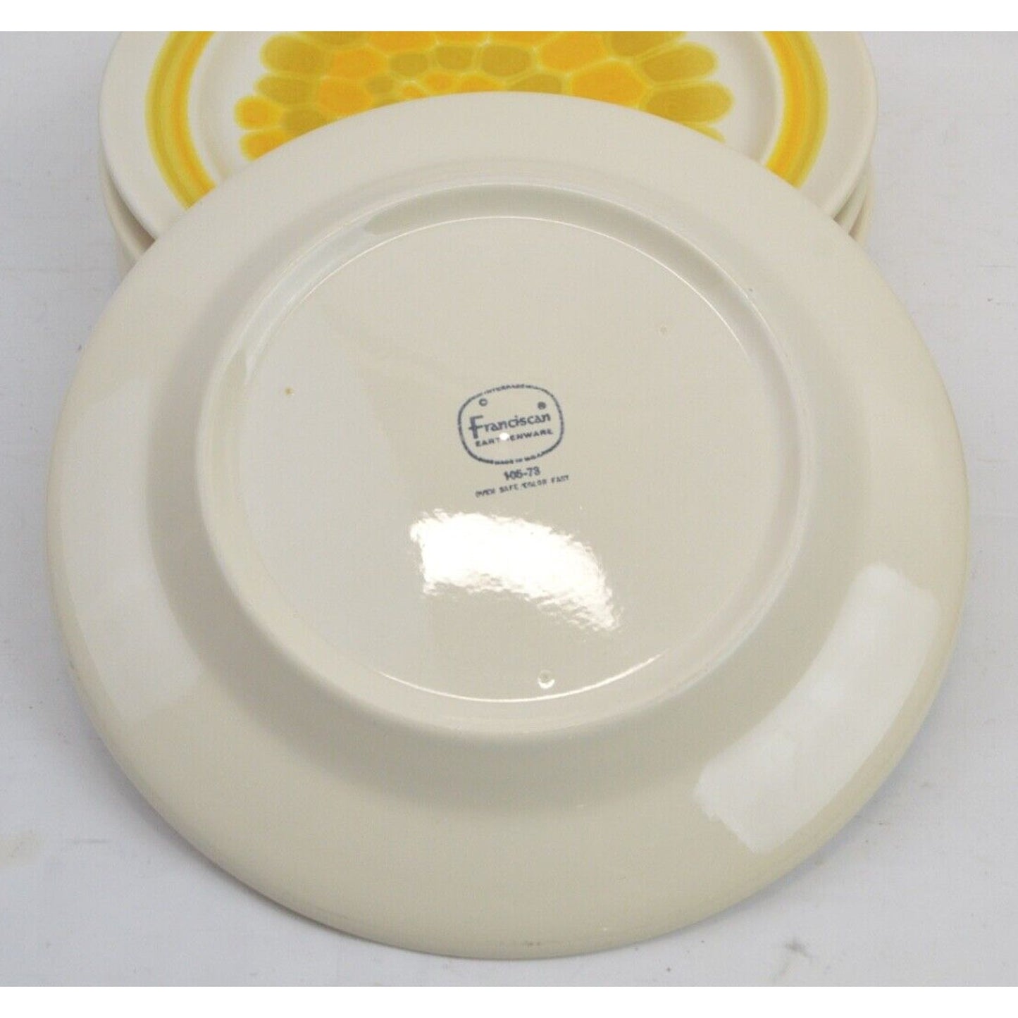 Set x5 Vintage Dinner Plates Sundance Pattern By Franciscan Earthenware 10-1/4''