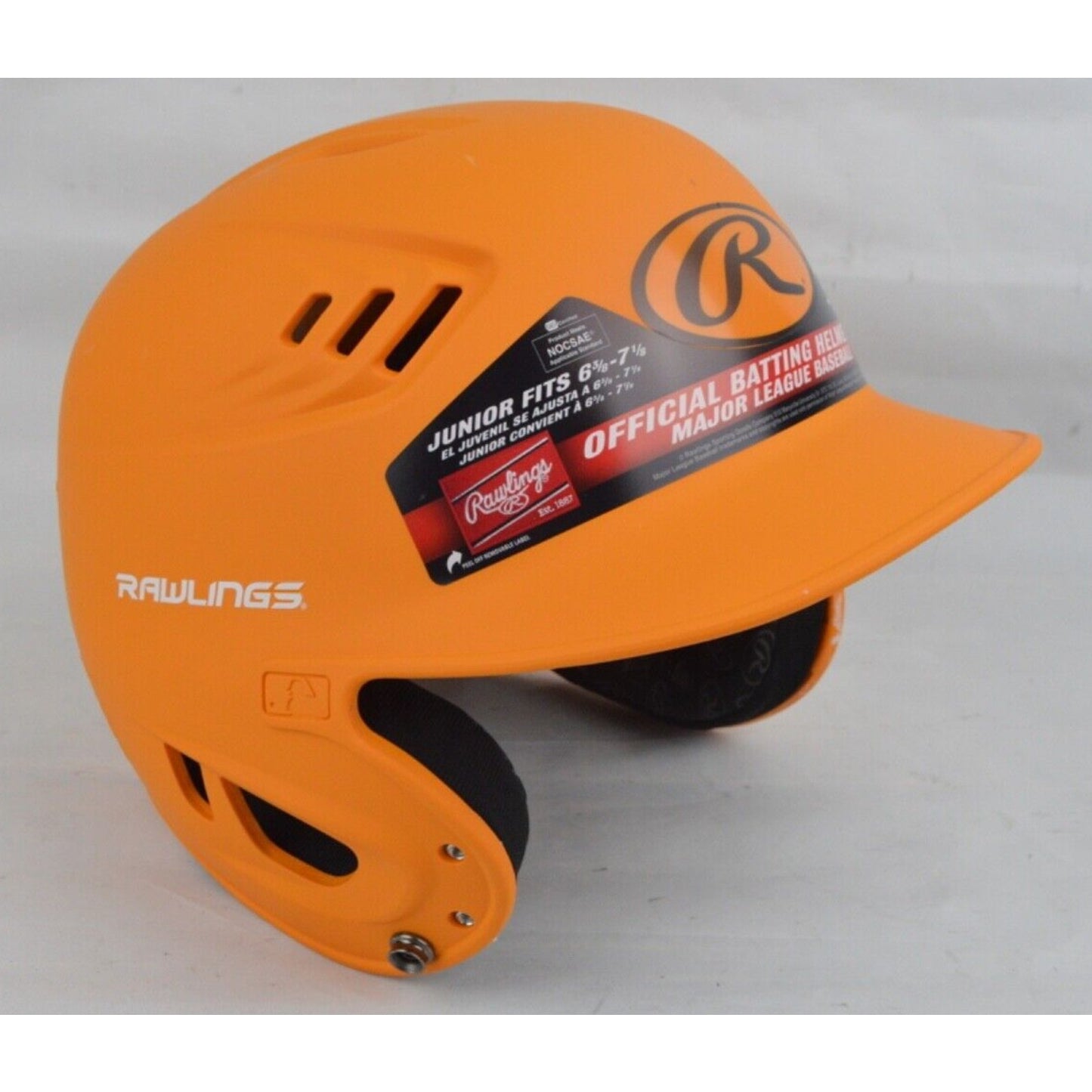 Rawlings R16 VELO Baseball Batting Helmet Orange Matte JR & SR R16J-R1