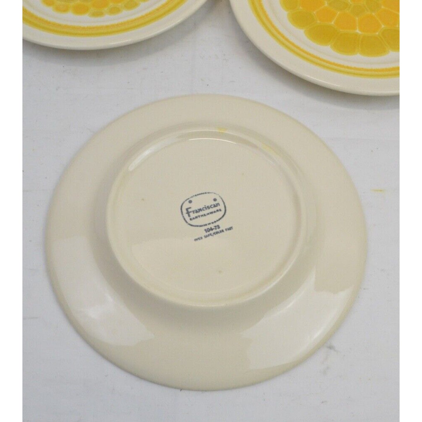 Set x3 Vintage Salad Plates Sundance Pattern By Franciscan Earthenware 8-1/2''