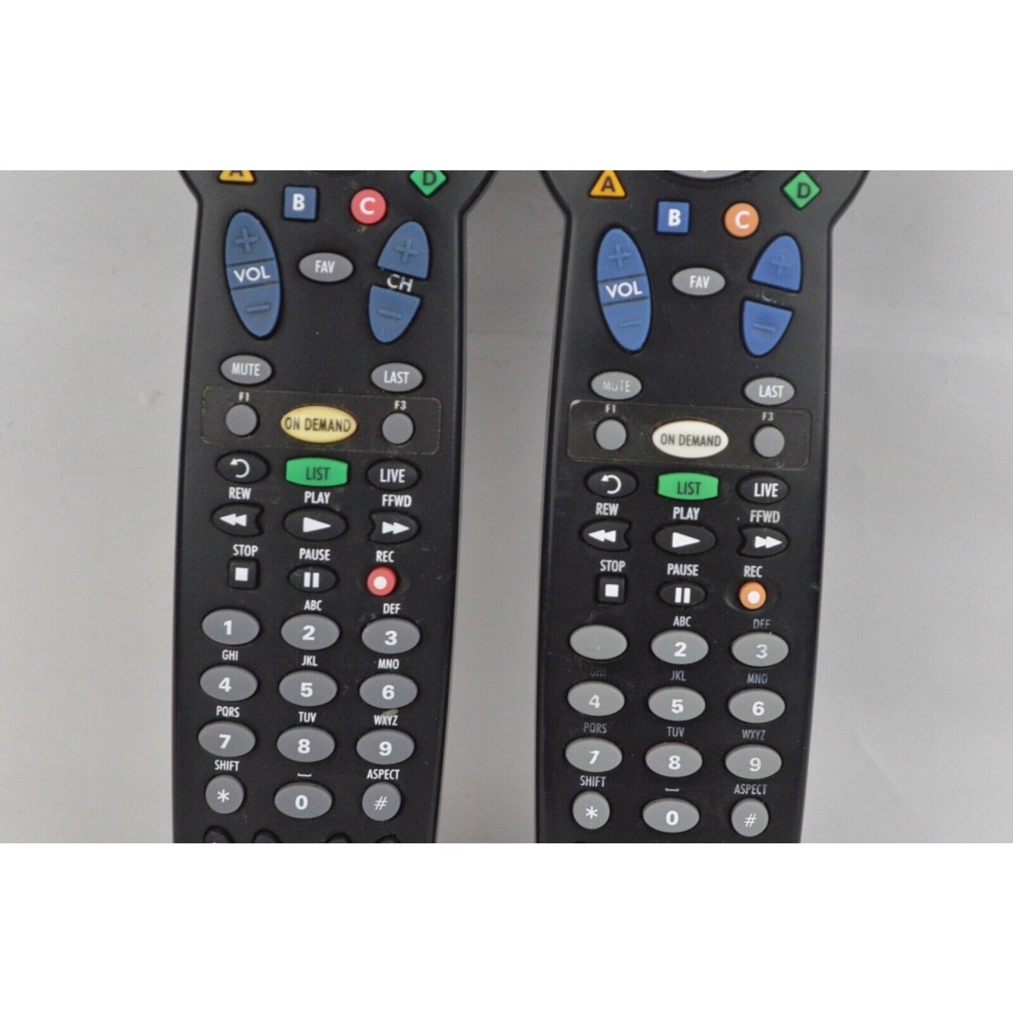 Lot Of x2 WOW Universal TV Remote Control Model 1056B01 Black