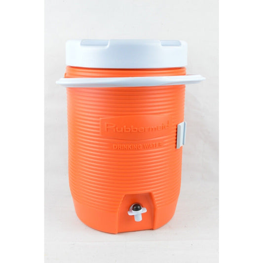 Rubbermaid 3 Gallon Hauling Water Jug Beverage Cooler With spigot Orange 1683