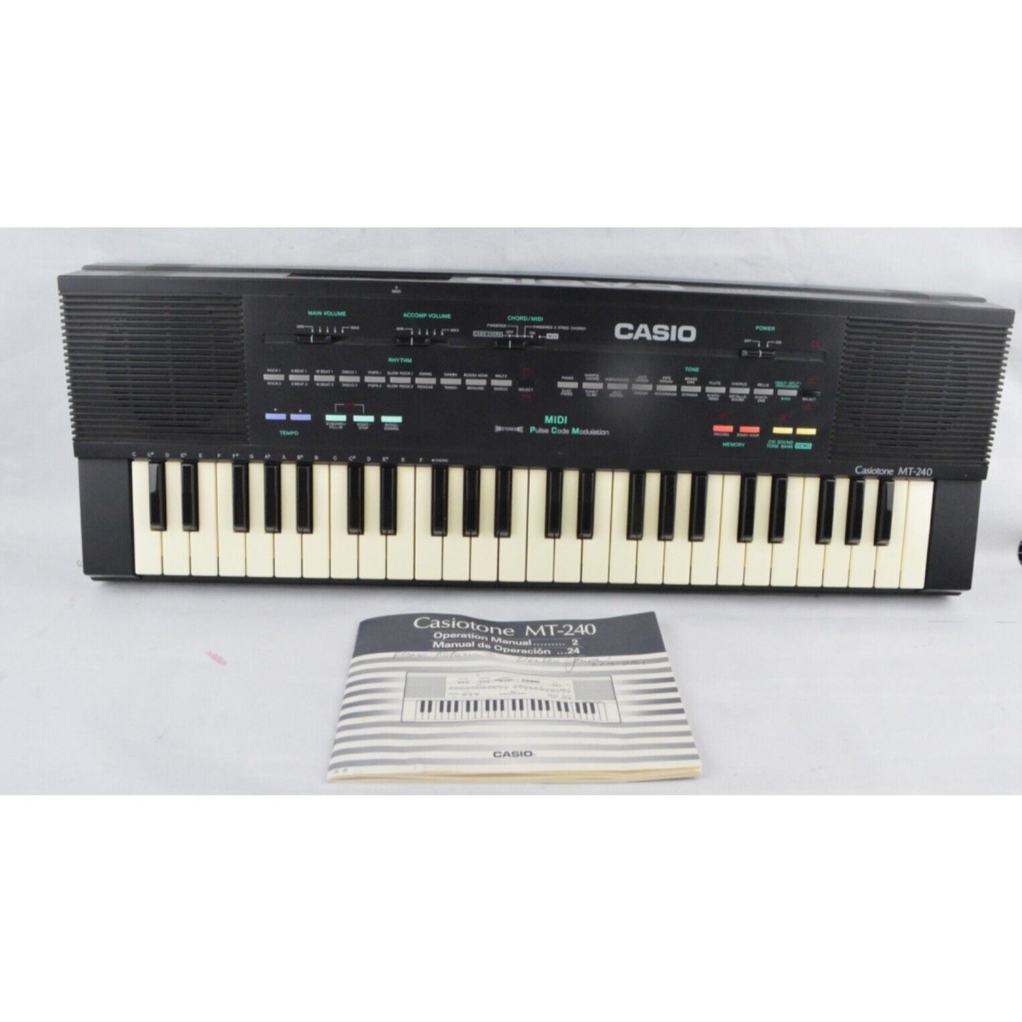 Casio Casiotone MT-240 Electronic Keyboard 210 Sound Tone Bank FOR PARTS REPAIR