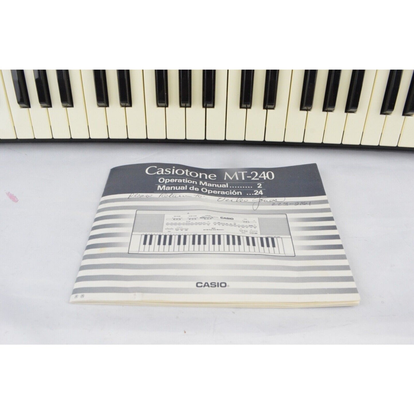 Casio Casiotone MT-240 Electronic Keyboard 210 Sound Tone Bank FOR PARTS REPAIR