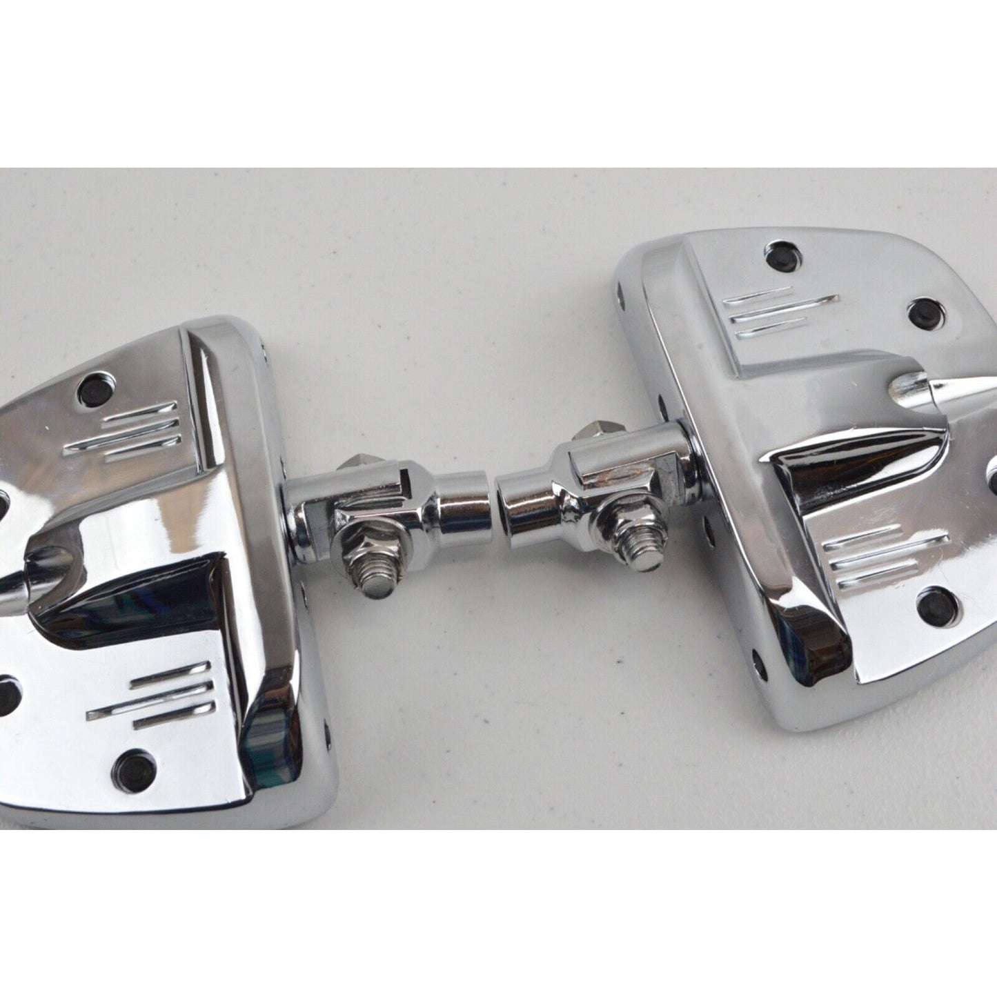 Two x2 Foot Pegs Pedal Pads Footrest Chrome Motorcycle Highway Footpegs