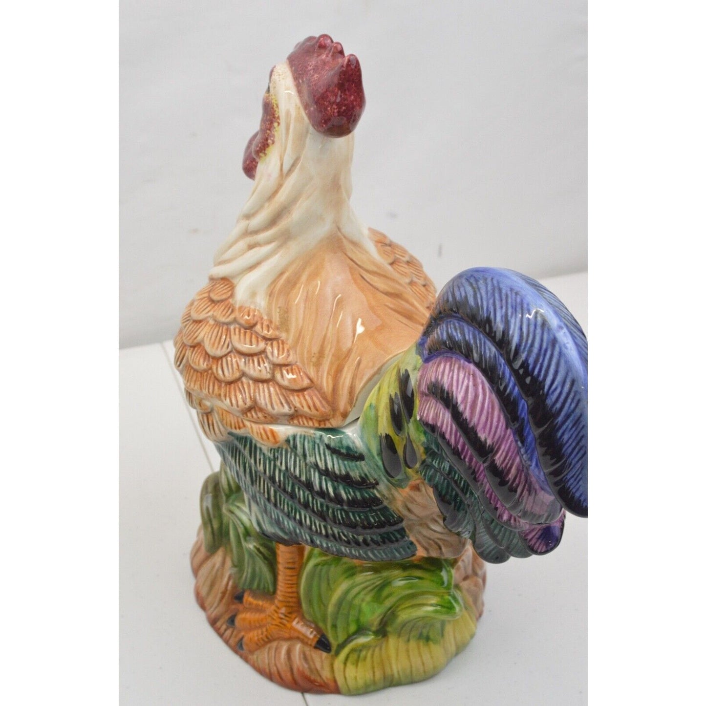 Set Of 2x Rooster 3D Ceramic Cookie Jar Canister HEARTLAND KITCHEN CREATIONS GKA