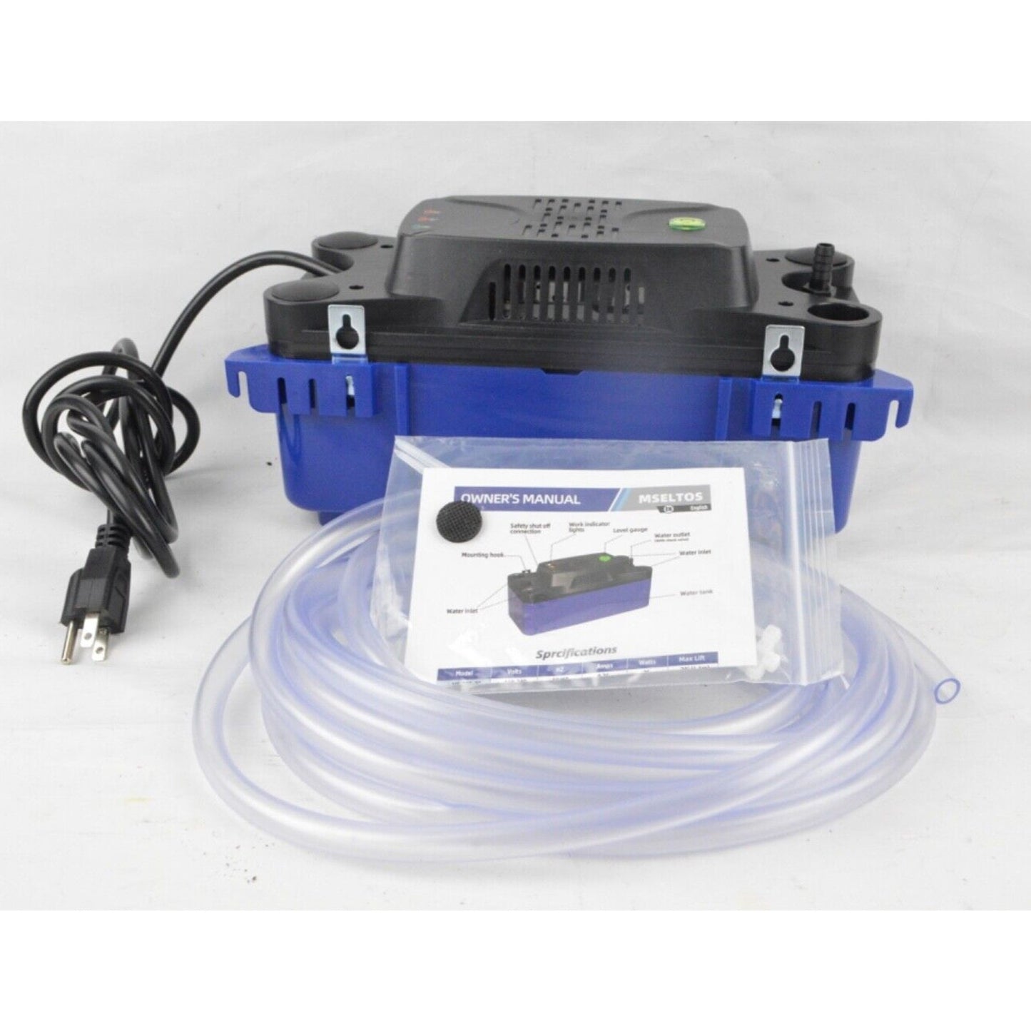 Mseltos MD-TPS-20 Condensate Pump, 1/30 HP, 132 GPH, 1.1" ID, 2/5" OD, 110v-240v