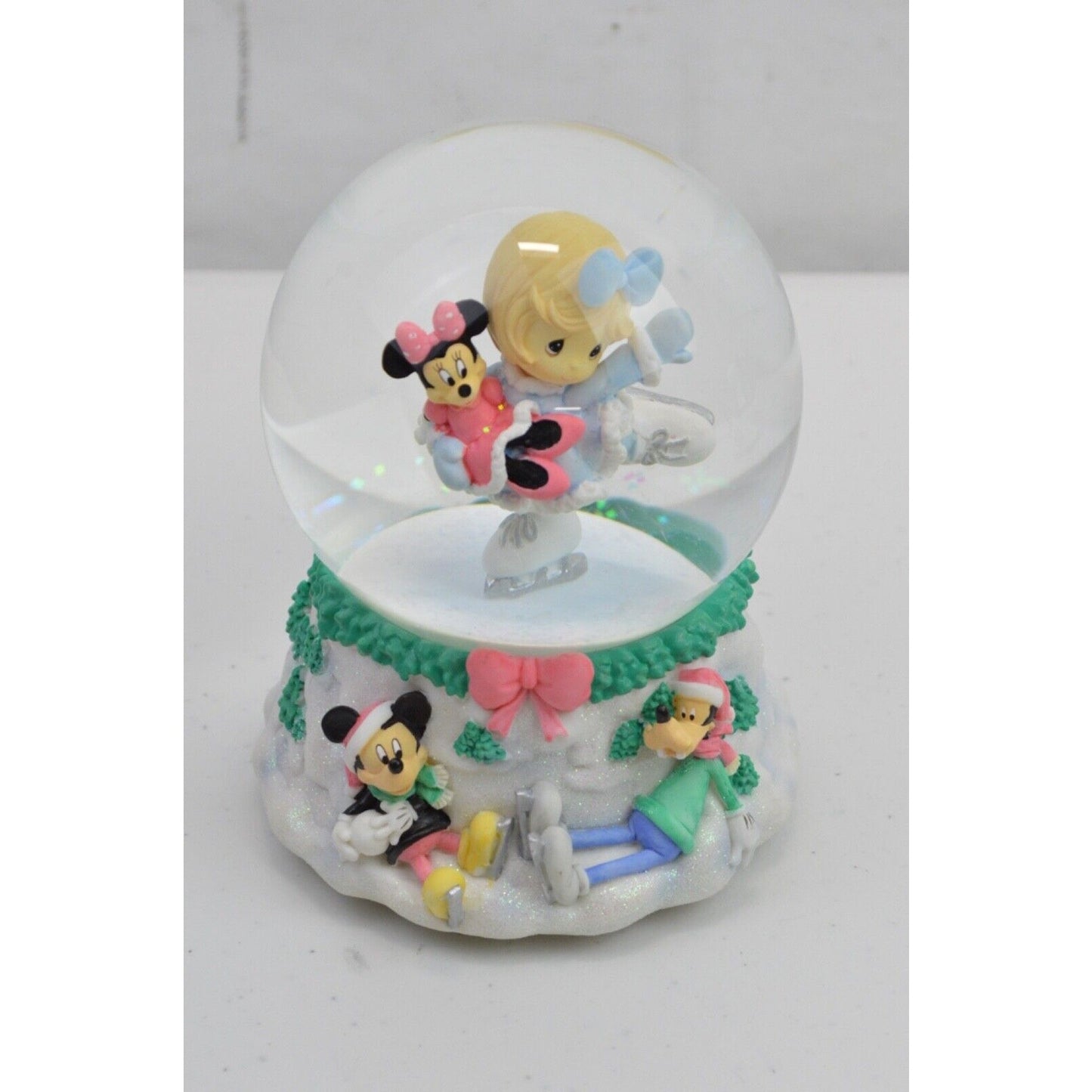 Disney Wind-up Musical Box Snow Globe Bundle Christmas Carol Mickey Minnie Mouse