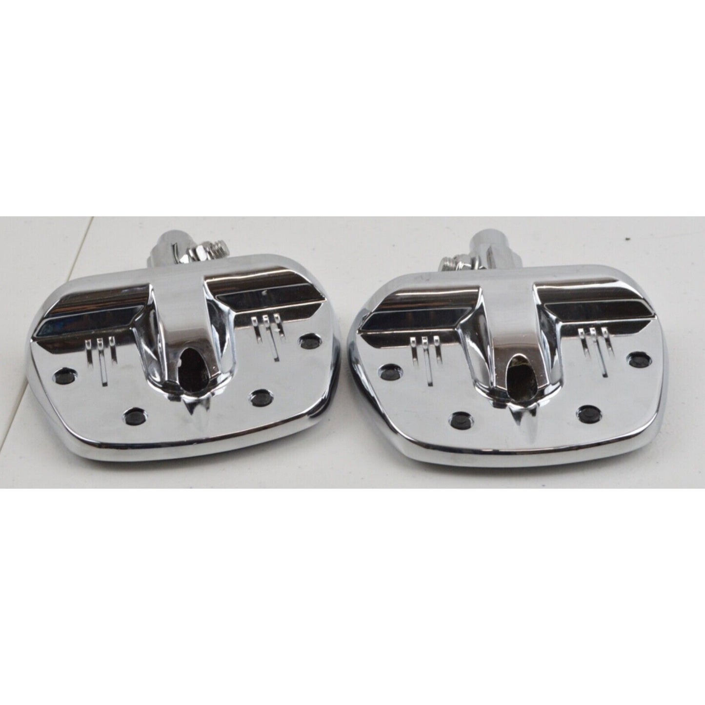 Two x2 Foot Pegs Pedal Pads Footrest Chrome Motorcycle Highway Footpegs