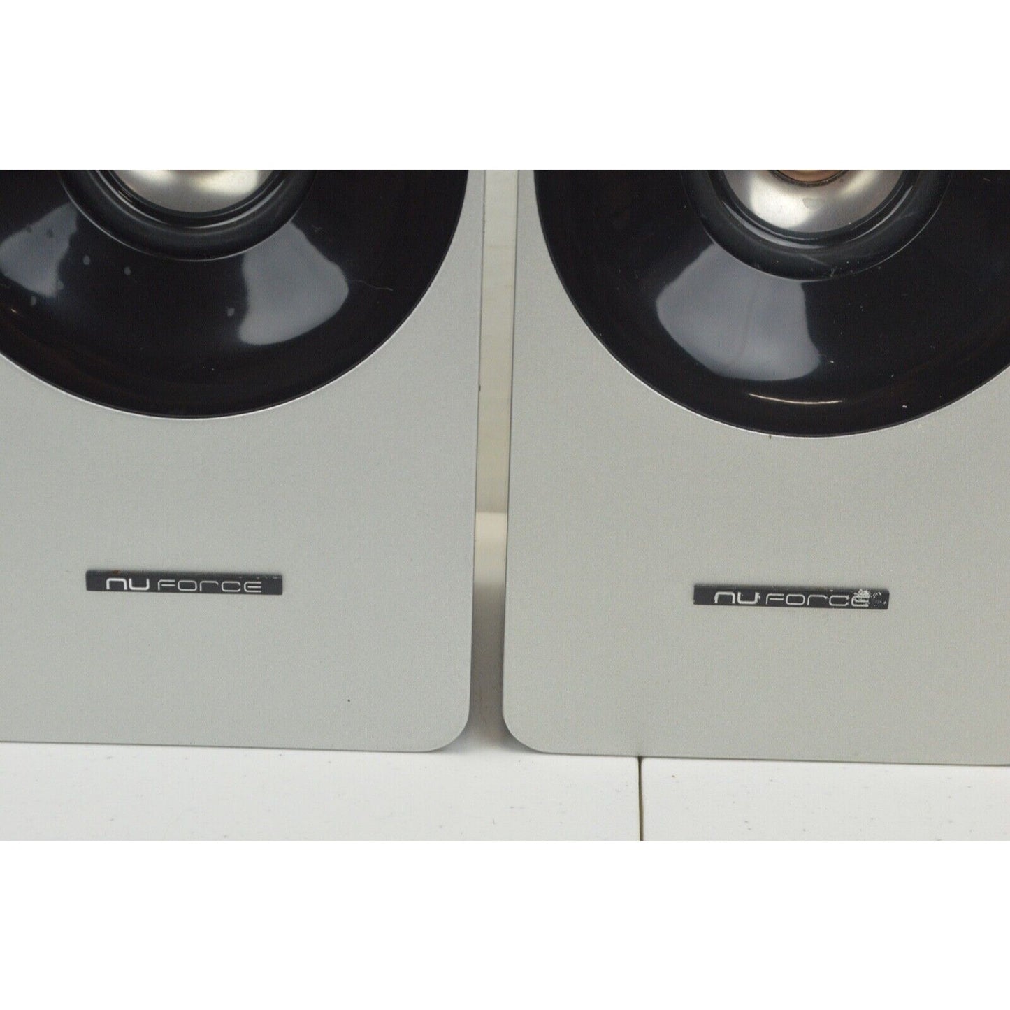 NuForce Desktop Speakers Silver Icon S-1 Full Range Audiophile Black FOR PARTS