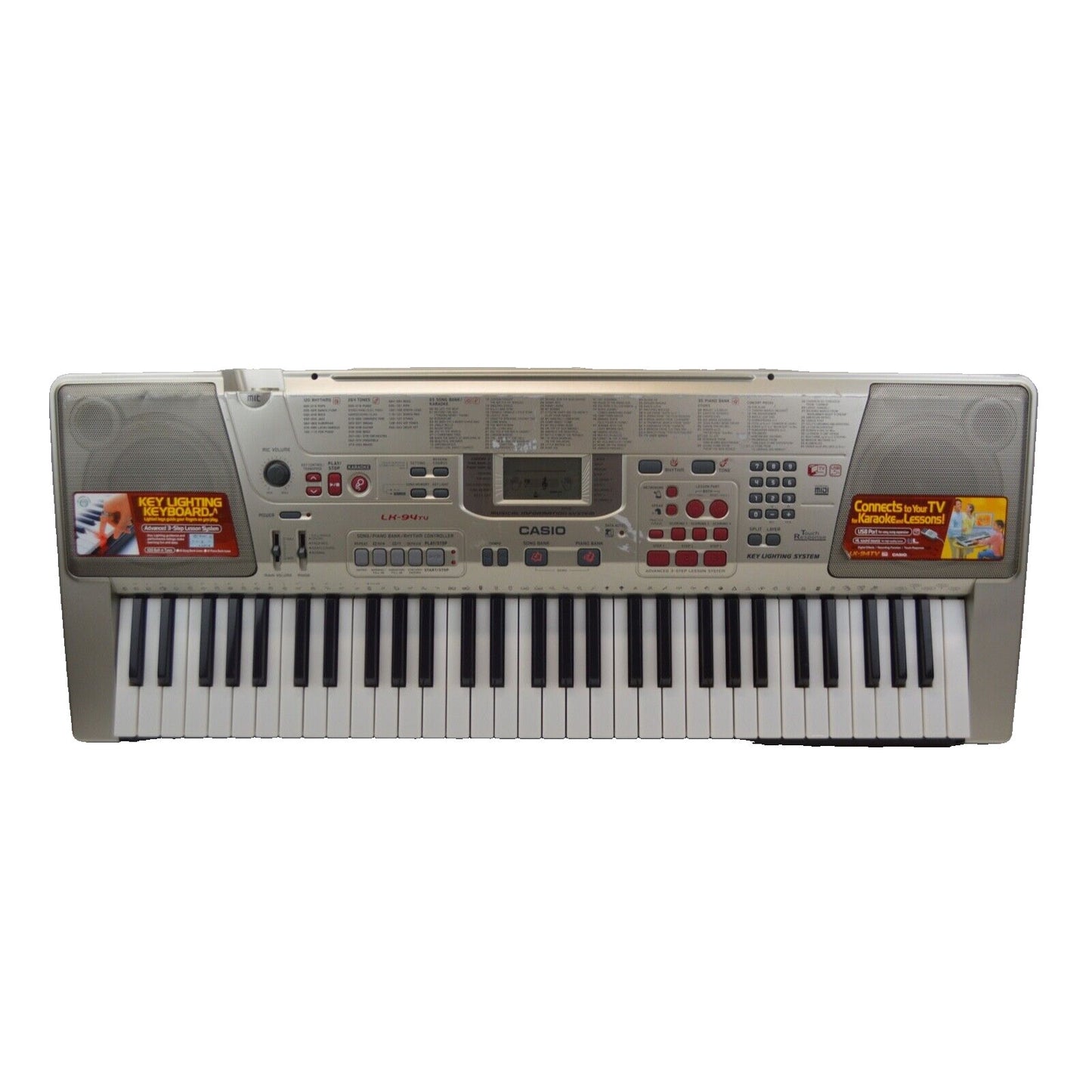 LK-94tv Casio Electric Piano Keyboard 61 Light Up Key Lesson TV Karaoke USB