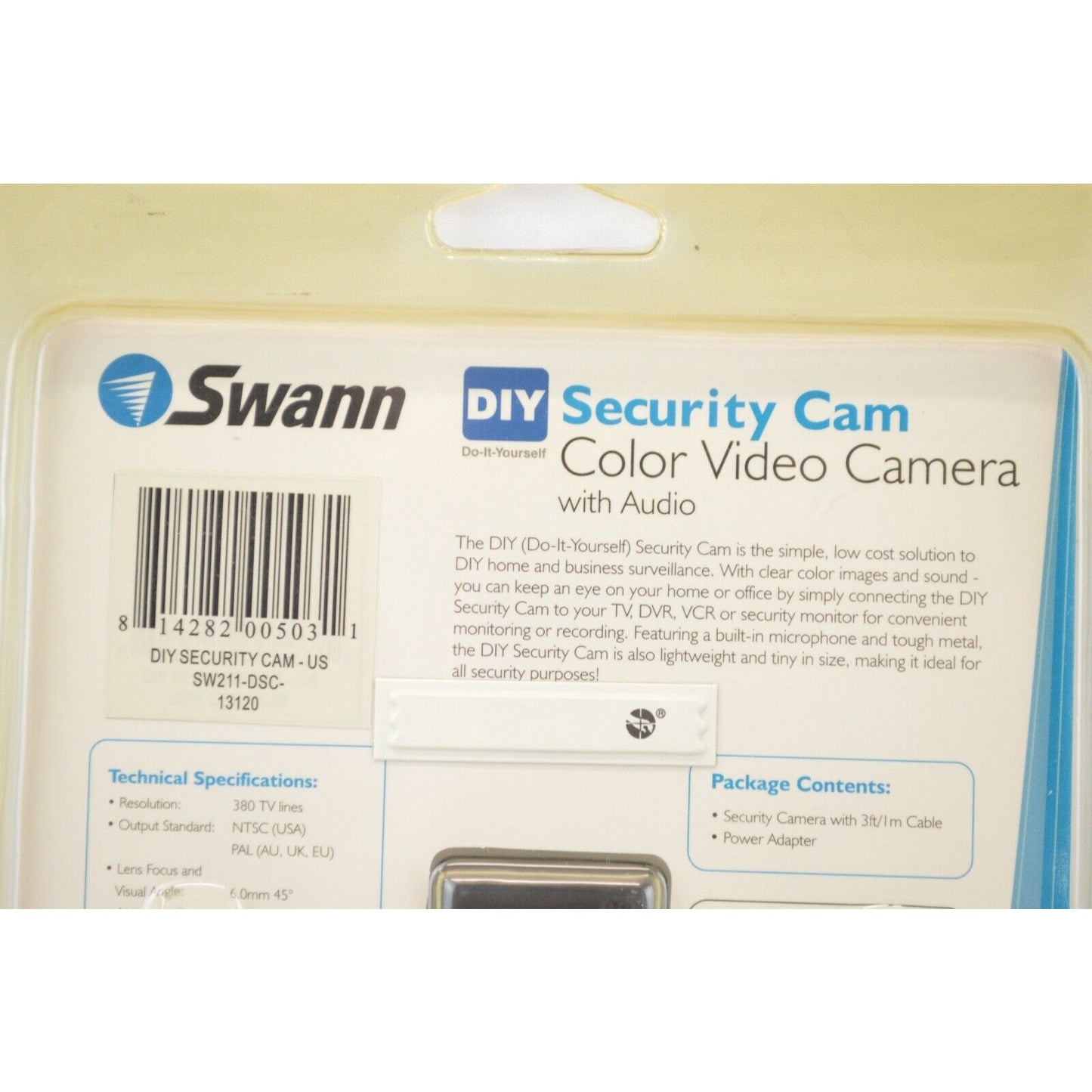 Swann DIY Security Cam Camera Color video Audio Surveillance SW211-DSC