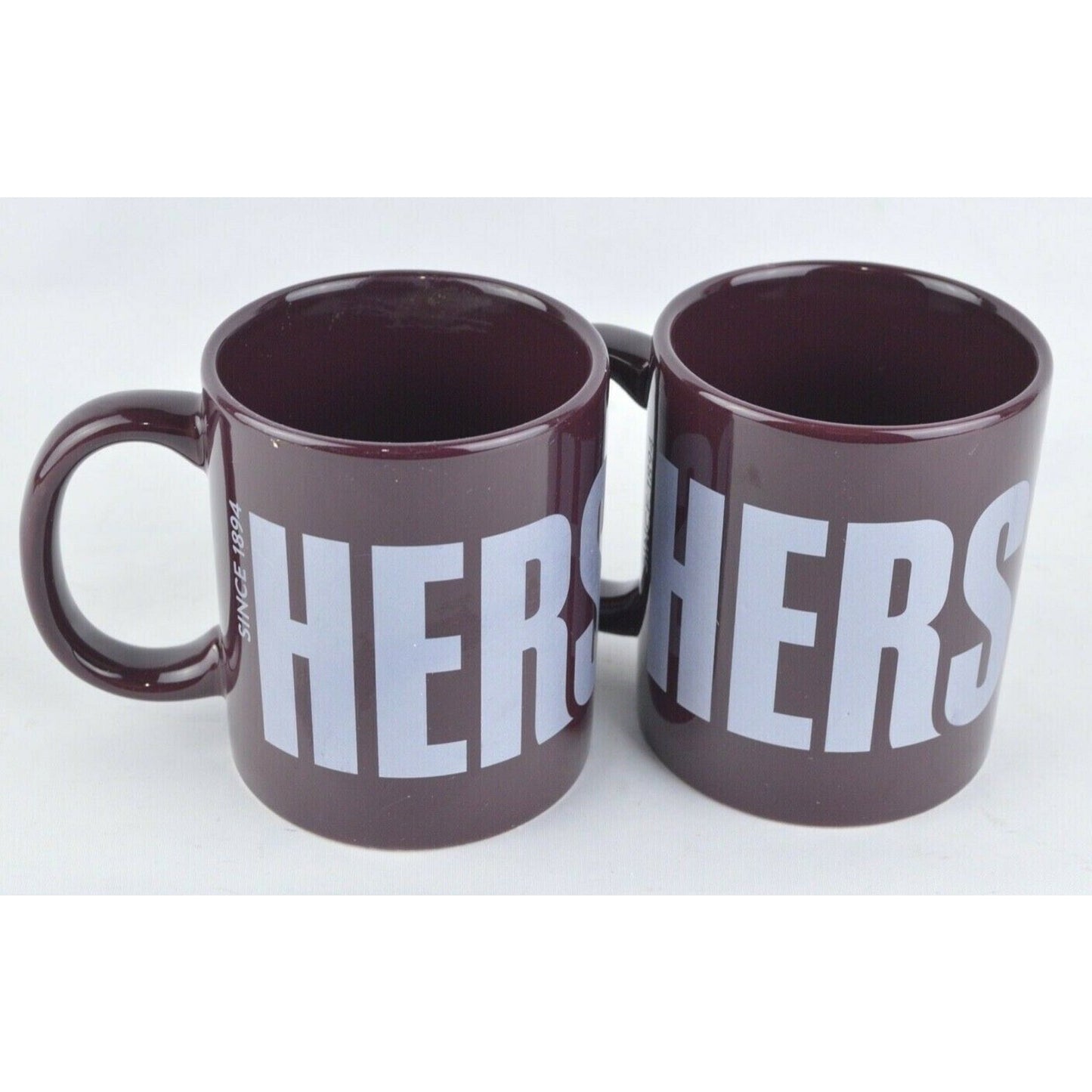 Set Of x2 Ceramic Coffee Tea Mug Cup Hershey's Chocolate By Galerie Brown