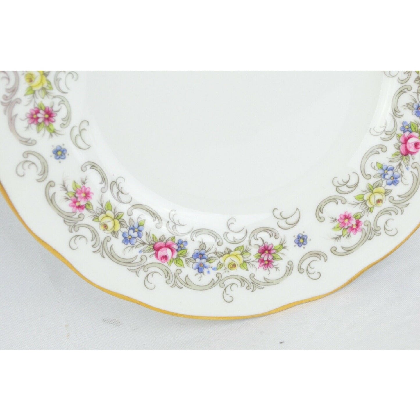 Lot 6x Duchess Albany Bone China Ceramic Side Plate England Floral Gold Trim 352