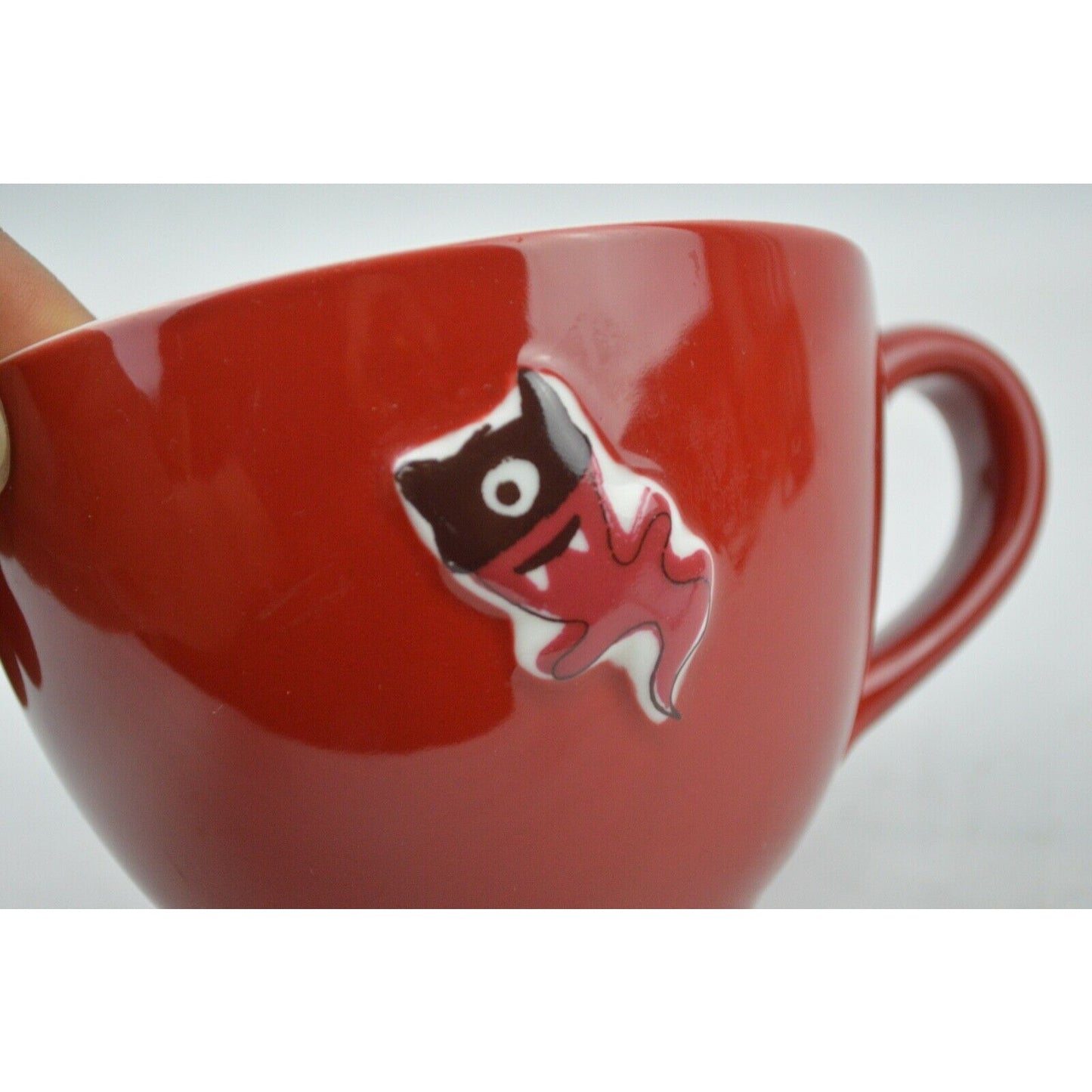 Ceramic Coffee Mug Cup Starbucks Red 2006 BOO Ghost Halloween