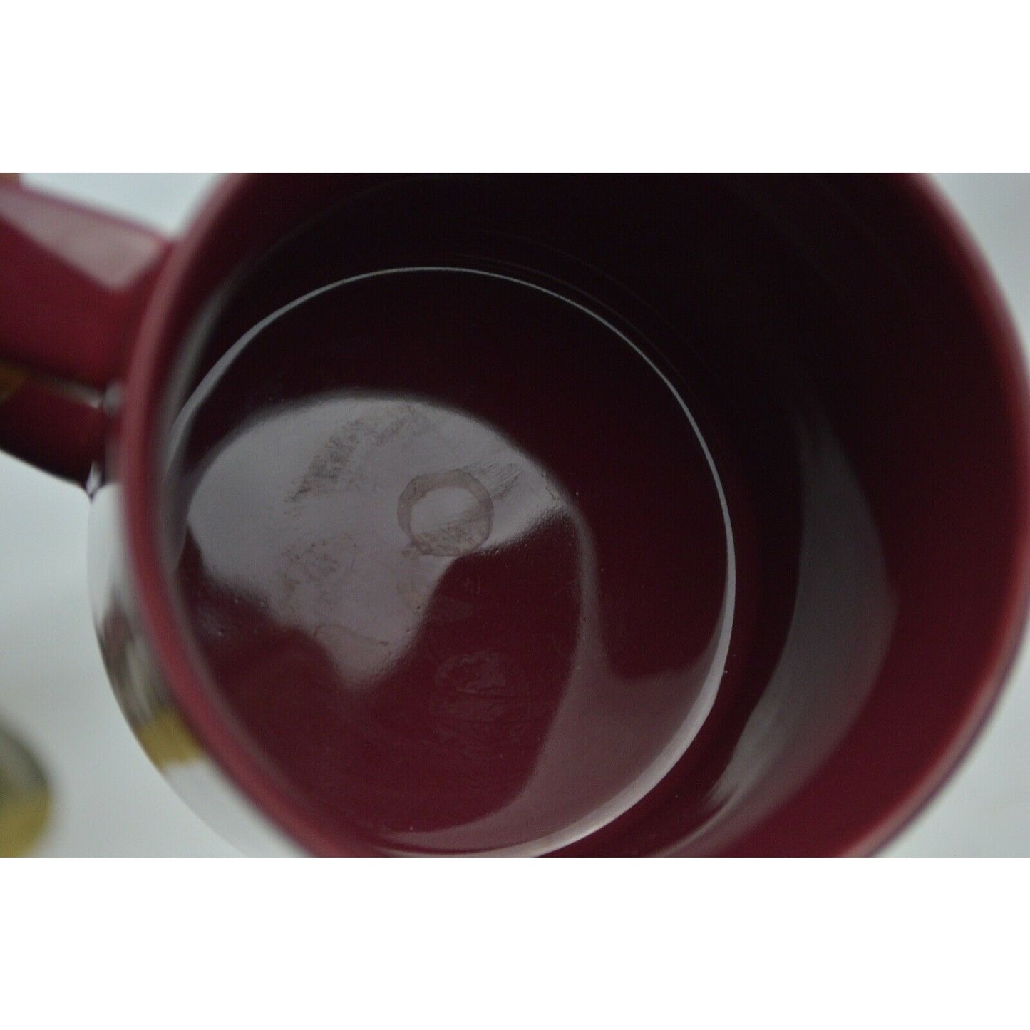 Starbucks Ceramic Coffee Mug Cup Embossed Etched Burgundy Maroon Red Wine 2013