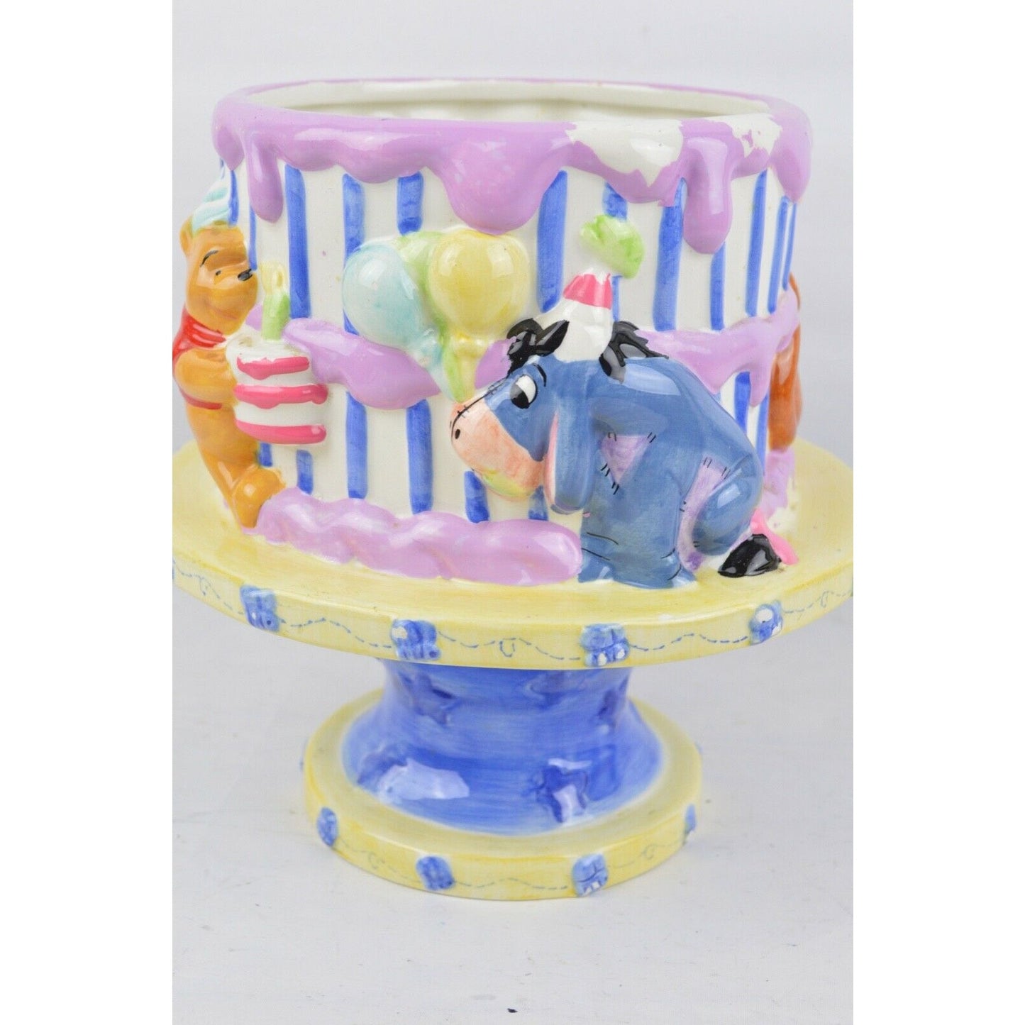 Kitchen Cake Stand Cookie Jar DISNEY Winnie the Pooh Friends Happy Birthday