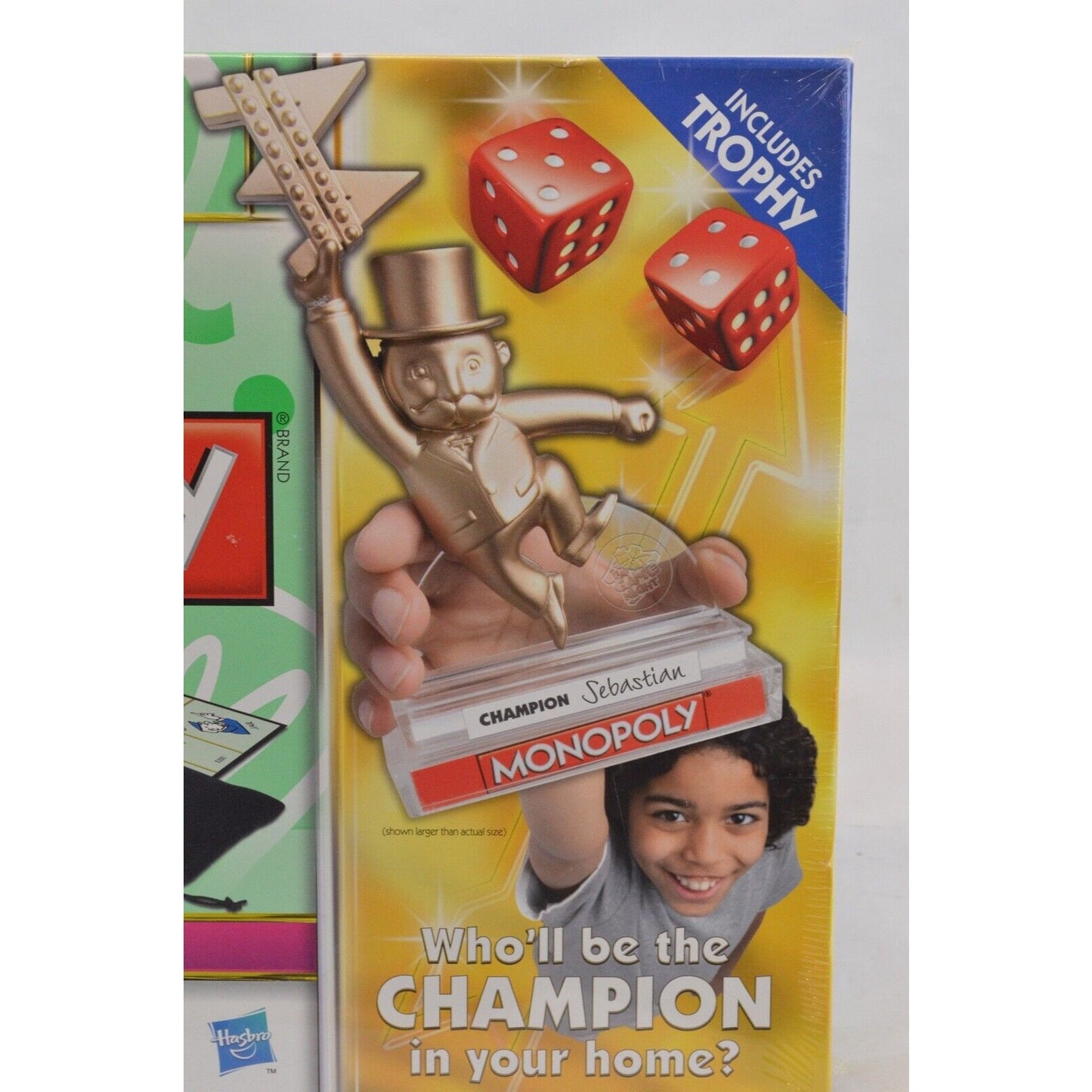 Monopoly Championship Special Edition Family Board Game With Trophy 2009 Hasbro