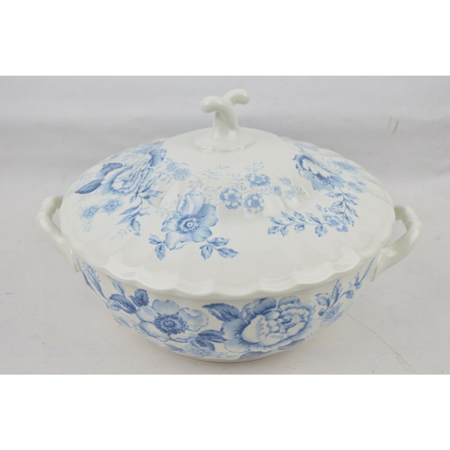 Ralph Lauren Casserole Lid Blue White Floral Morning Garden Covered Vegetable