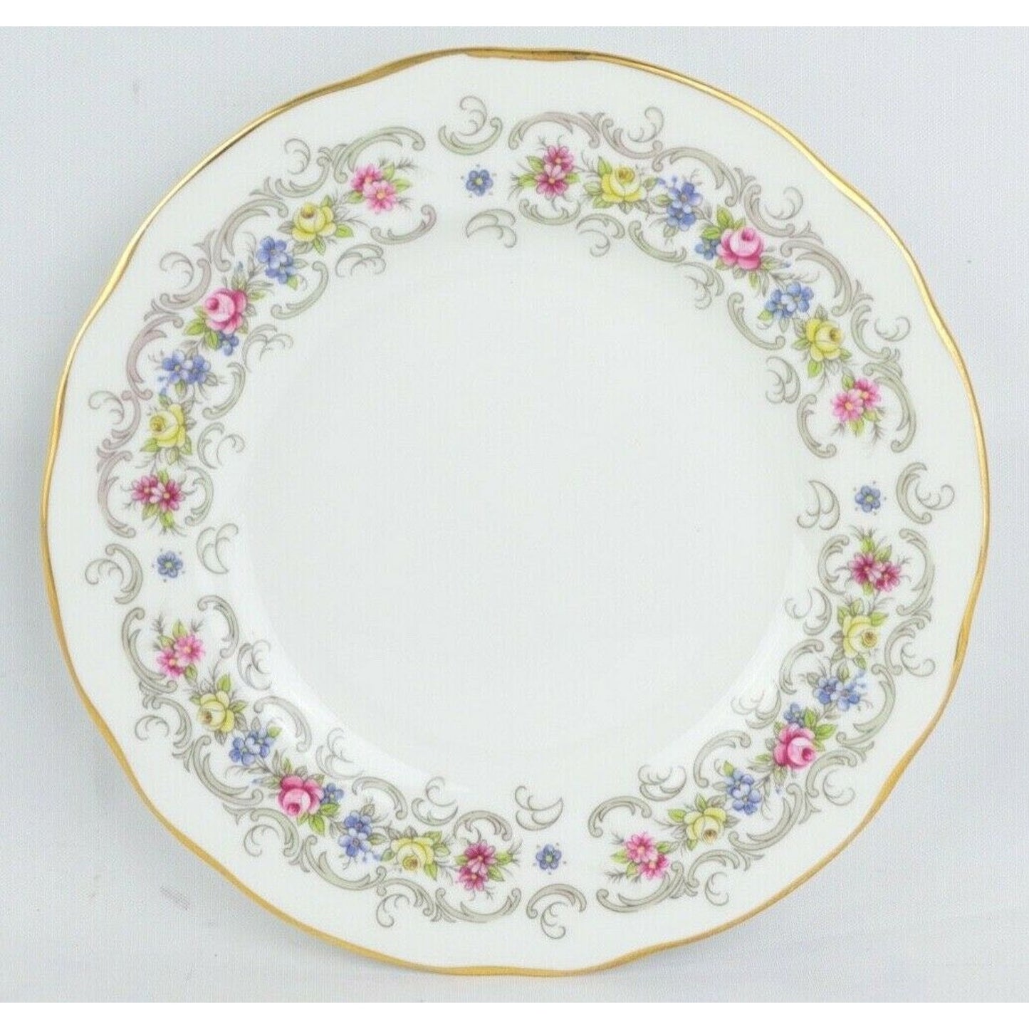 Lot 6x Duchess Albany Bone China Ceramic Side Plate England Floral Gold Trim 352