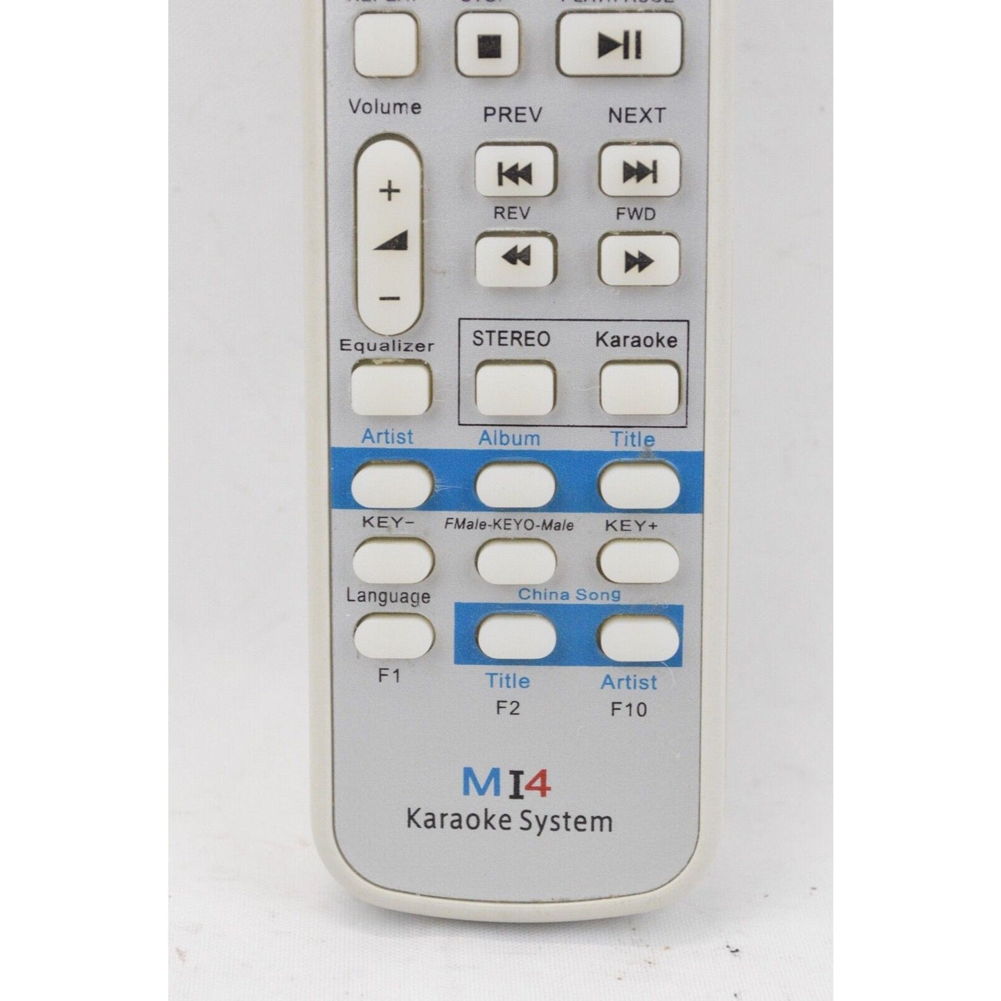 Replacement Remote Control MI4 For Karaoke System Computerized