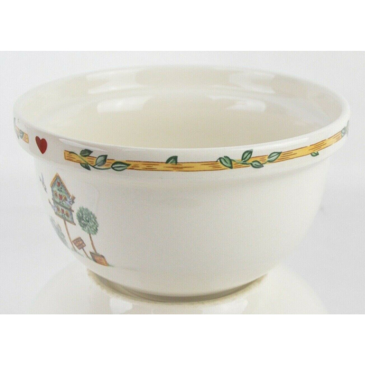 Set x3 Vintage Thomson Pottery Birdhouse Ceramic Soup Cereal Bowl Plate White