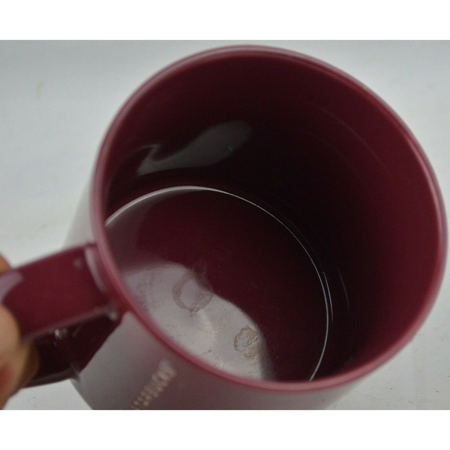 Starbucks Ceramic Coffee Mug Cup Embossed Etched Burgundy Maroon Red Wine 2013