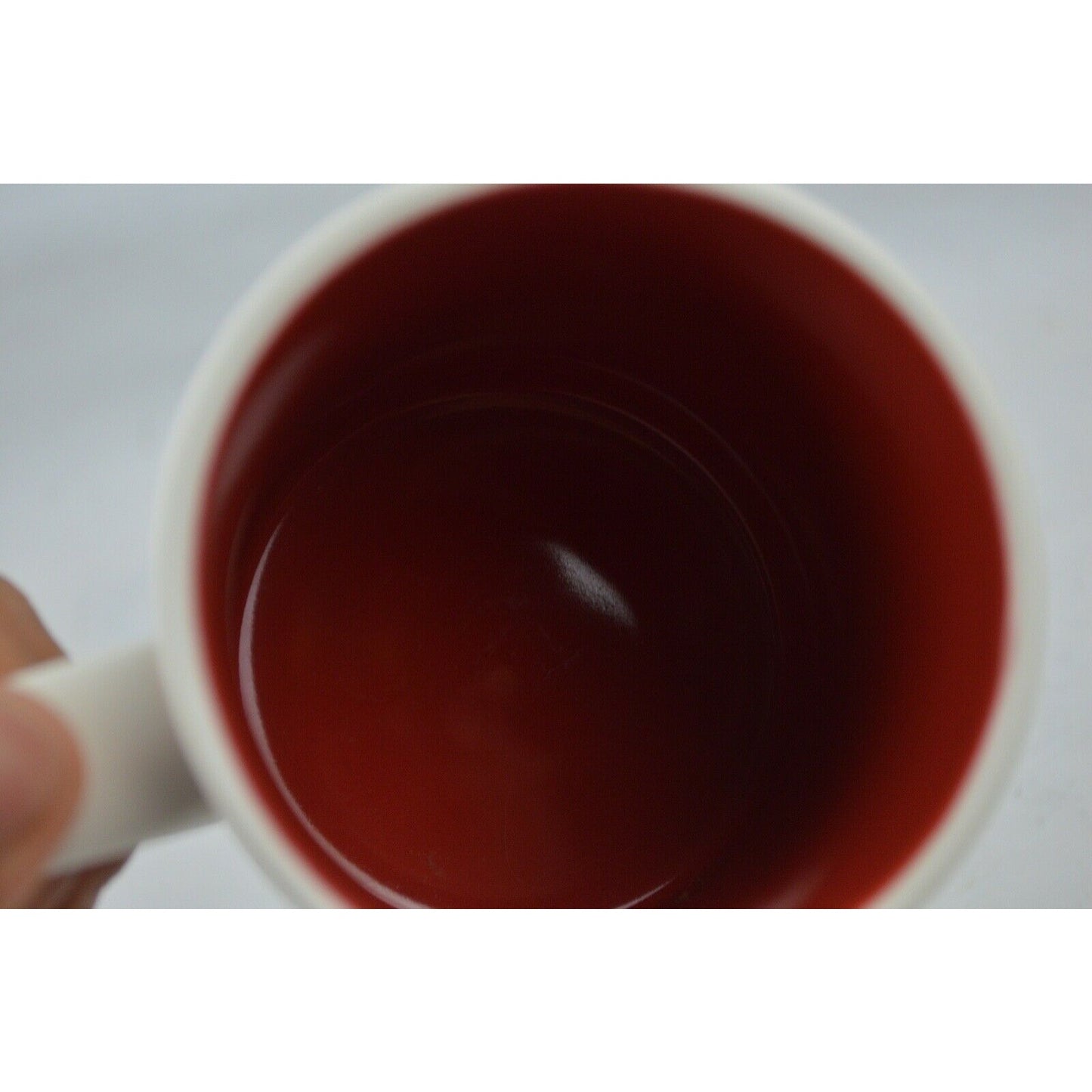 Coffee Mug Starbucks 2008 Ceramic Christmas With Embossed Red Dove Bird 12 Oz