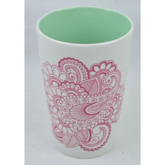 David's Ceramic Coffee Mug Cup Tea The Perfect White Green Pink 12oz Paisley