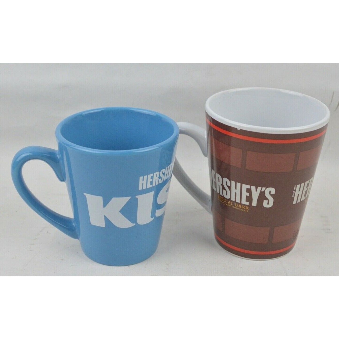 Two x2 Hershey's Kisses Special Dark Chocolate Ceramic Coffee Mug Cup 16/14oz