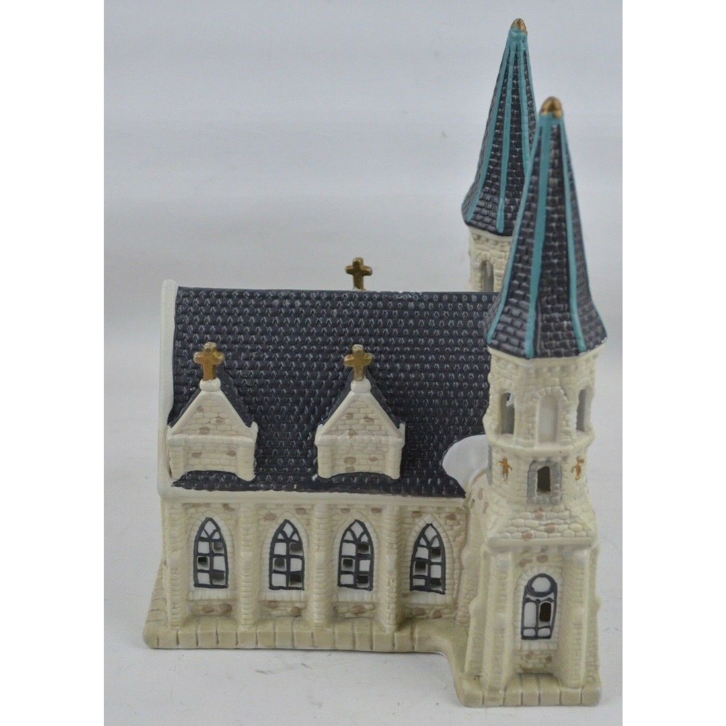 Porcelain Church Village Building Light-Up 1995 Dickens Keepsake Collectables