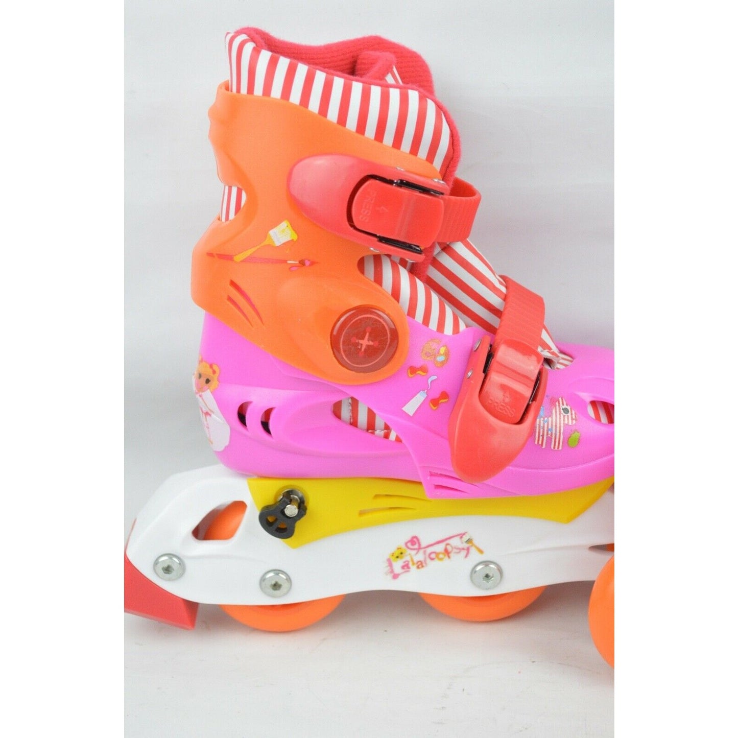 Lalaloopsy Inline Training Skates Adjustable Size 7-10 Girls Pink Orange Red