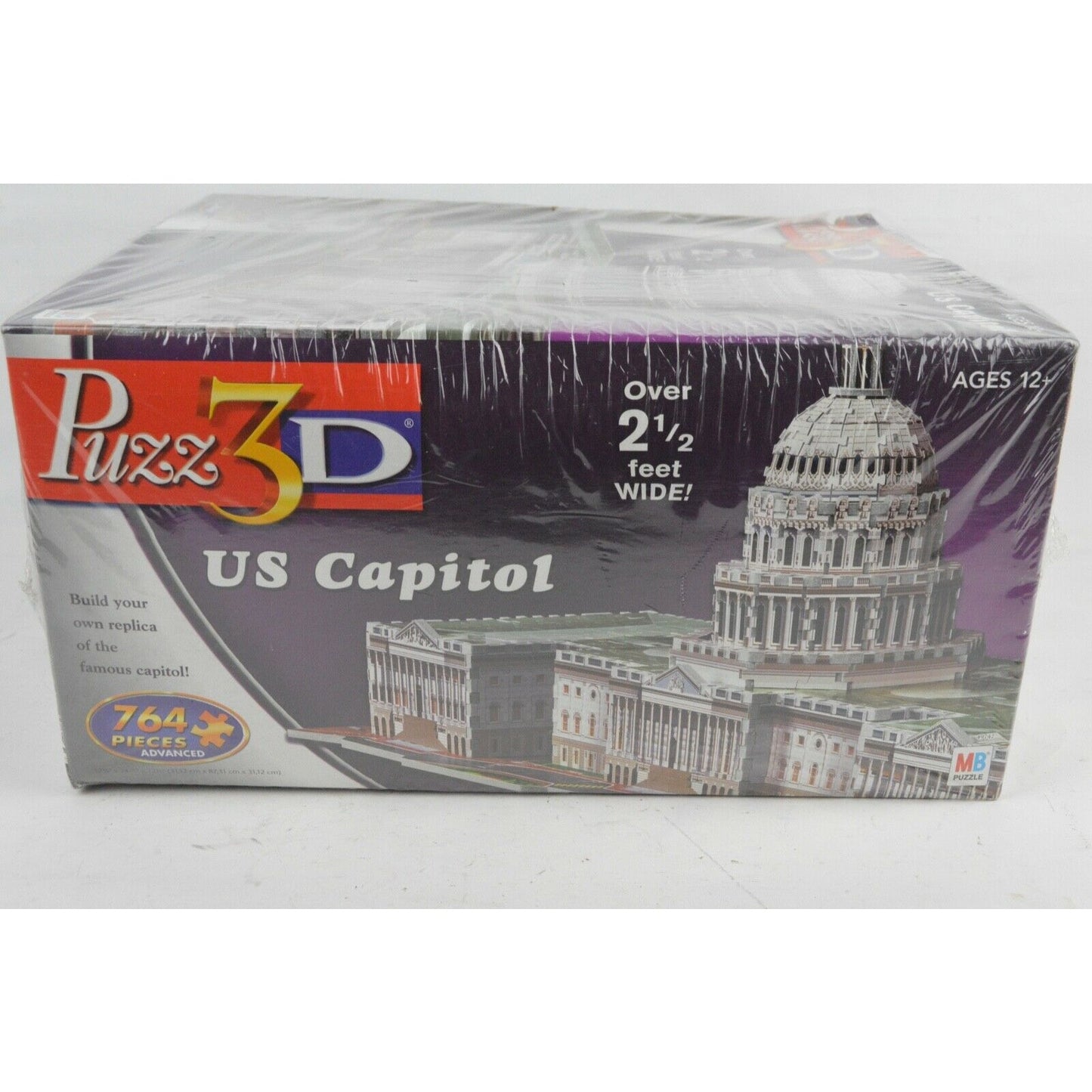 Milton Bradley Puzzle 3D Capitol Building Replica Hasbro 764pc Foam Backed