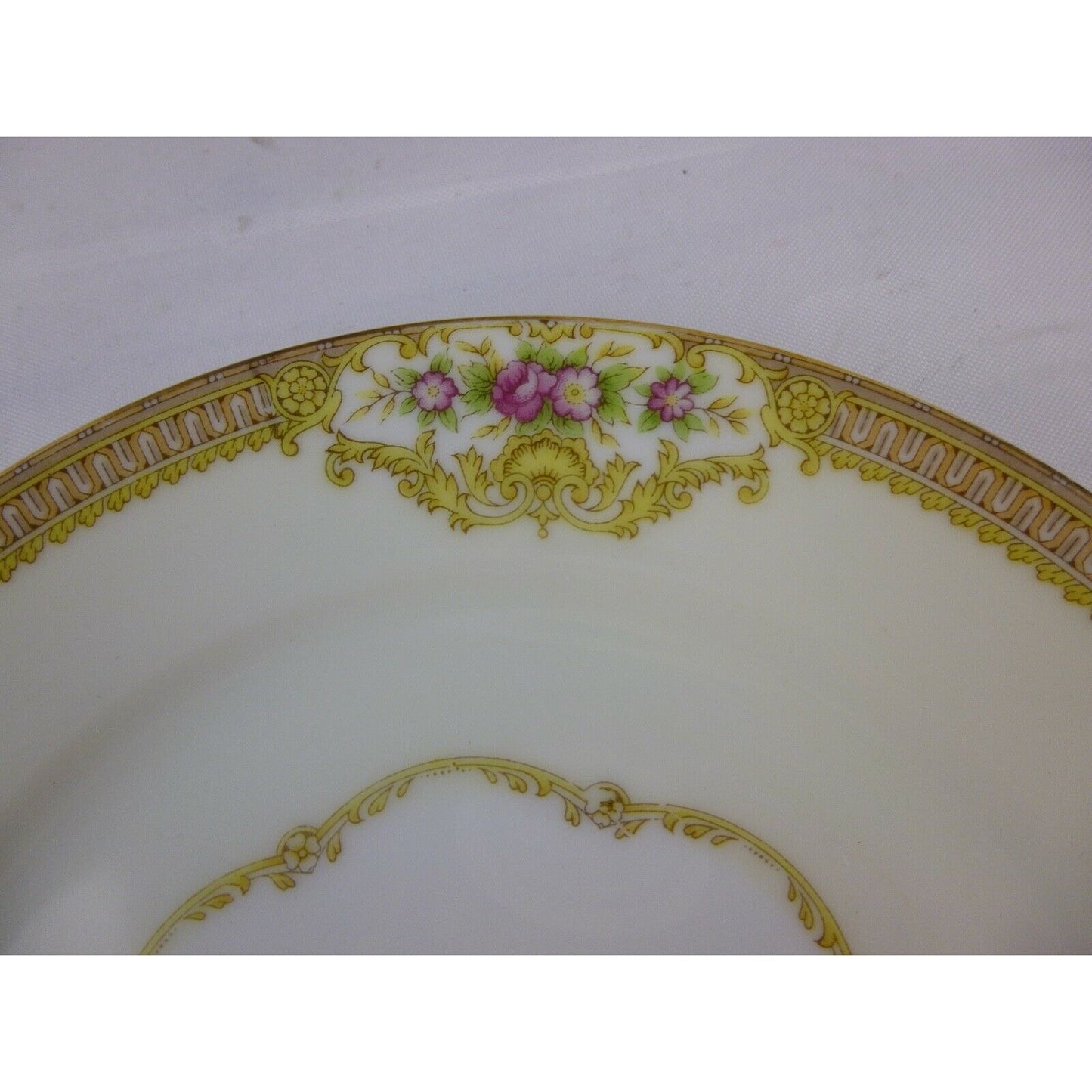 Set x12 Vintage Kongo China STS Ceramic Side Plate Hand Painted Gold Trim Floral