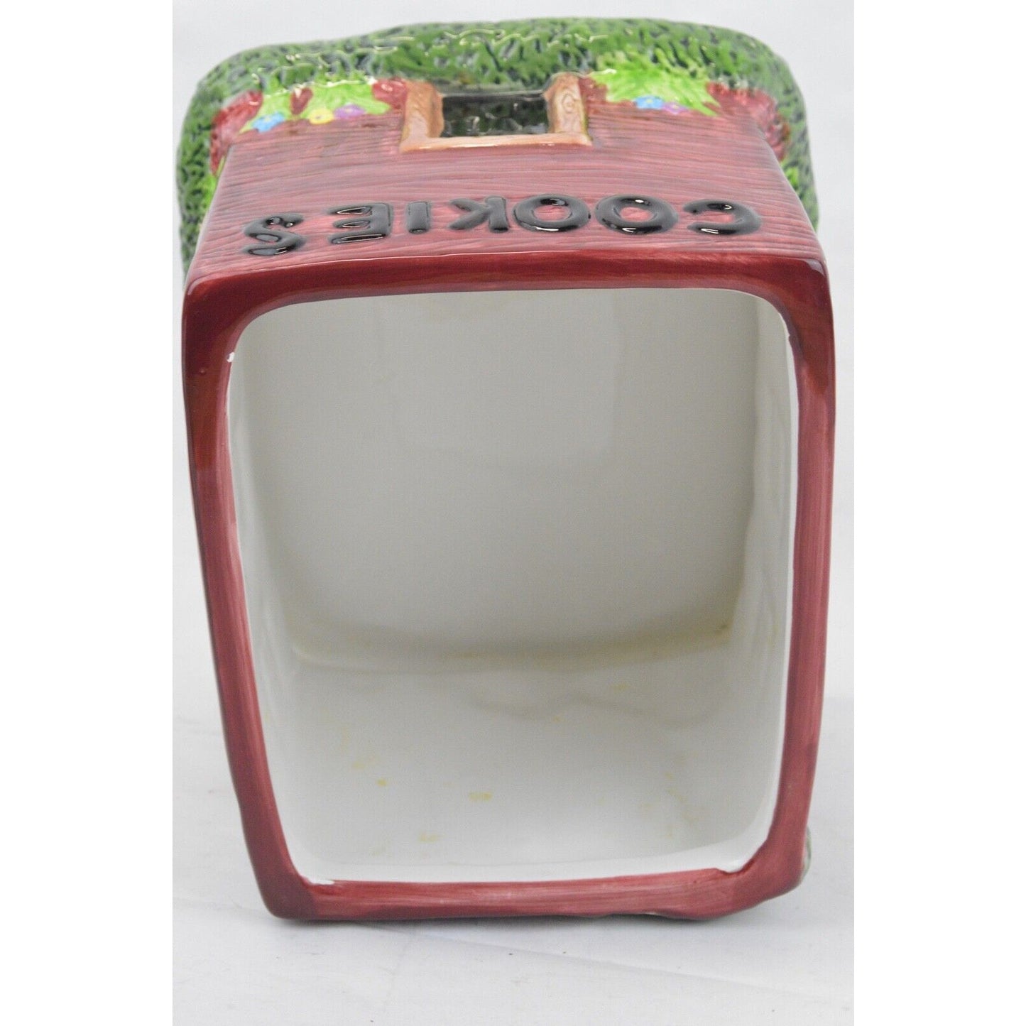 Red Barn Ceramic Cookie Jar Canister Kimble House Building Farm Country