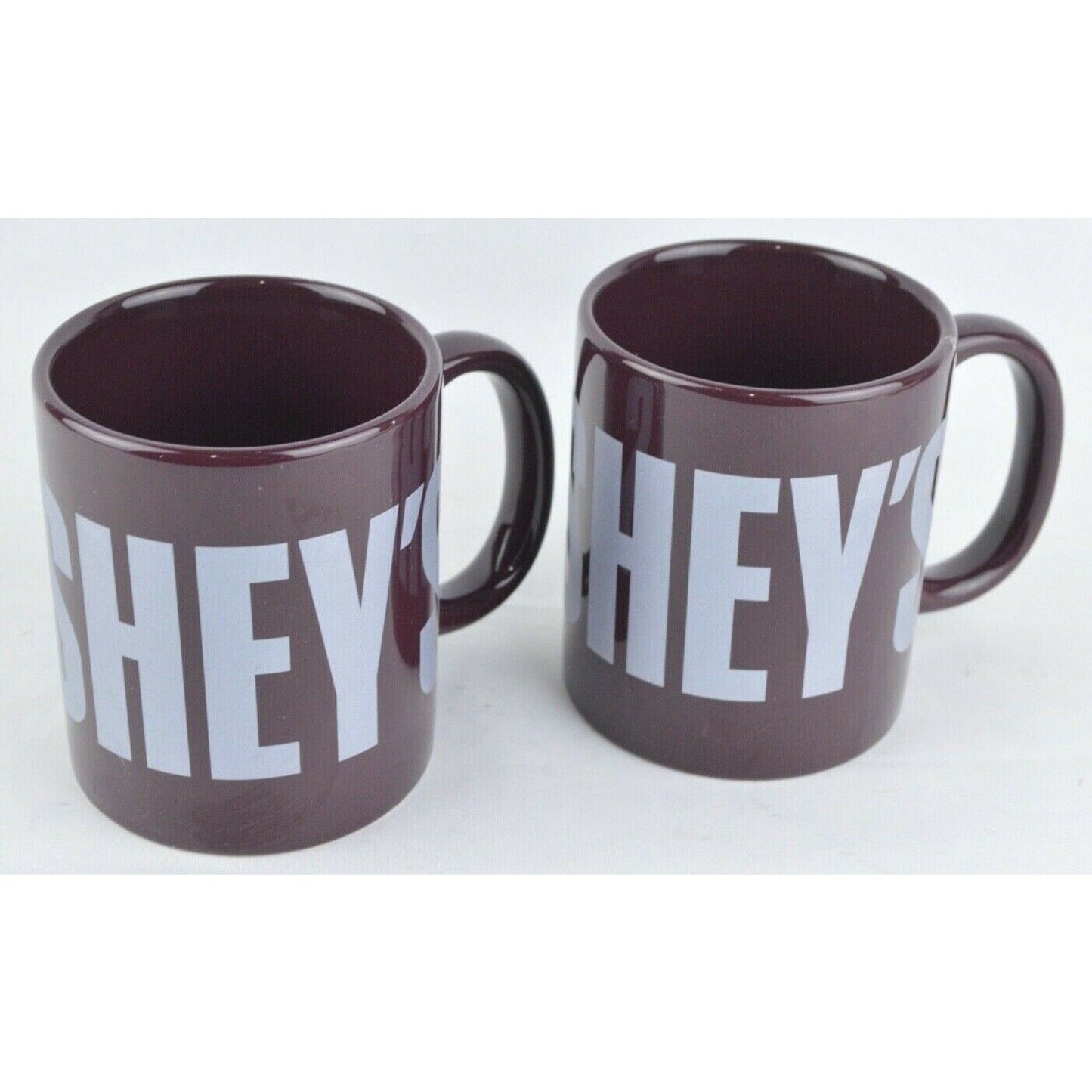 Set Of x2 Ceramic Coffee Tea Mug Cup Hershey's Chocolate By Galerie Brown