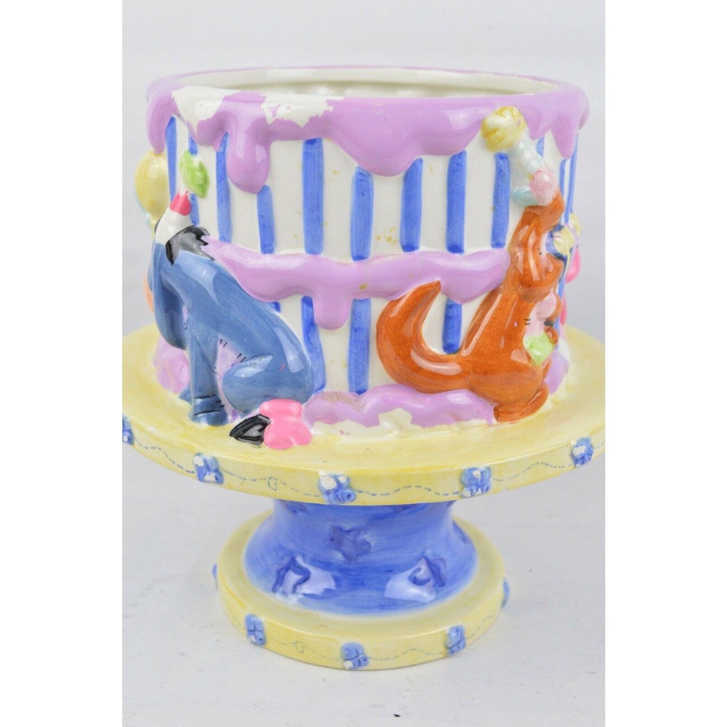 Kitchen Cake Stand Cookie Jar DISNEY Winnie the Pooh Friends Happy Birthday